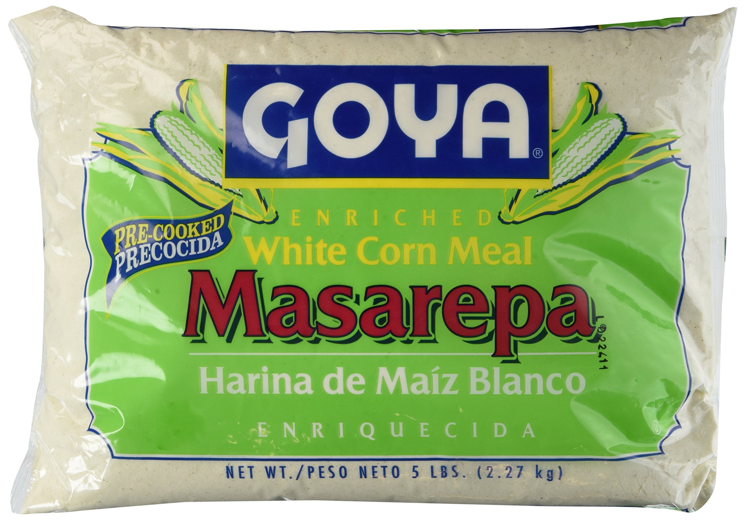 Goya Foods 5075 Masarepa Pre-Cooked White Corn Meal, 5 Pound