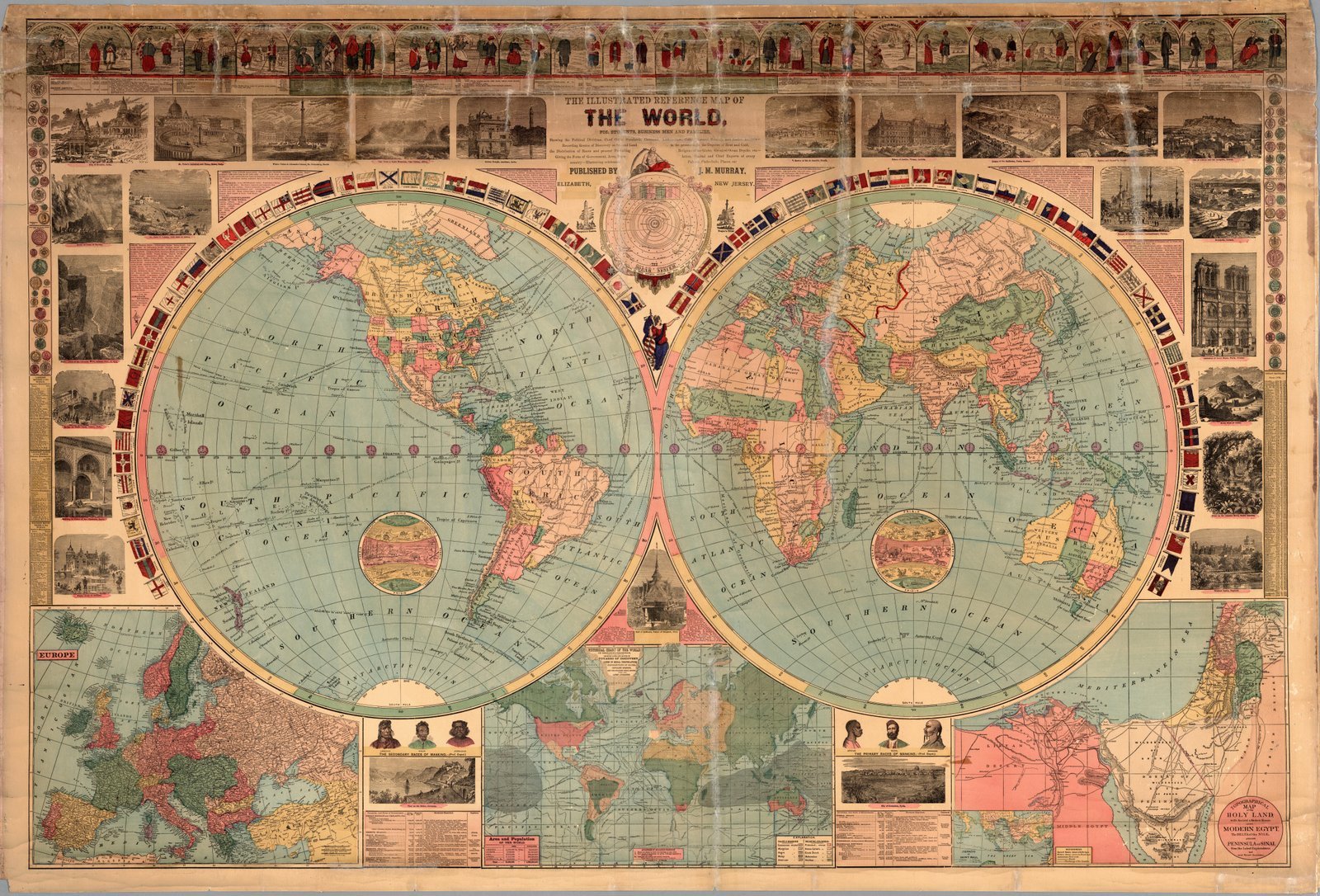 Amazon イラスト付き世界地図 18 歴史的なアンティークヴィンテージ地図再版 24in X 16in 2416 アートワーク ポスター オンライン通販 Amazon イラスト付き世界地図 18 歴史的なアンティークヴィンテージ地図再版 24in X 16in 2416 アートワーク ポスター オンライン通販