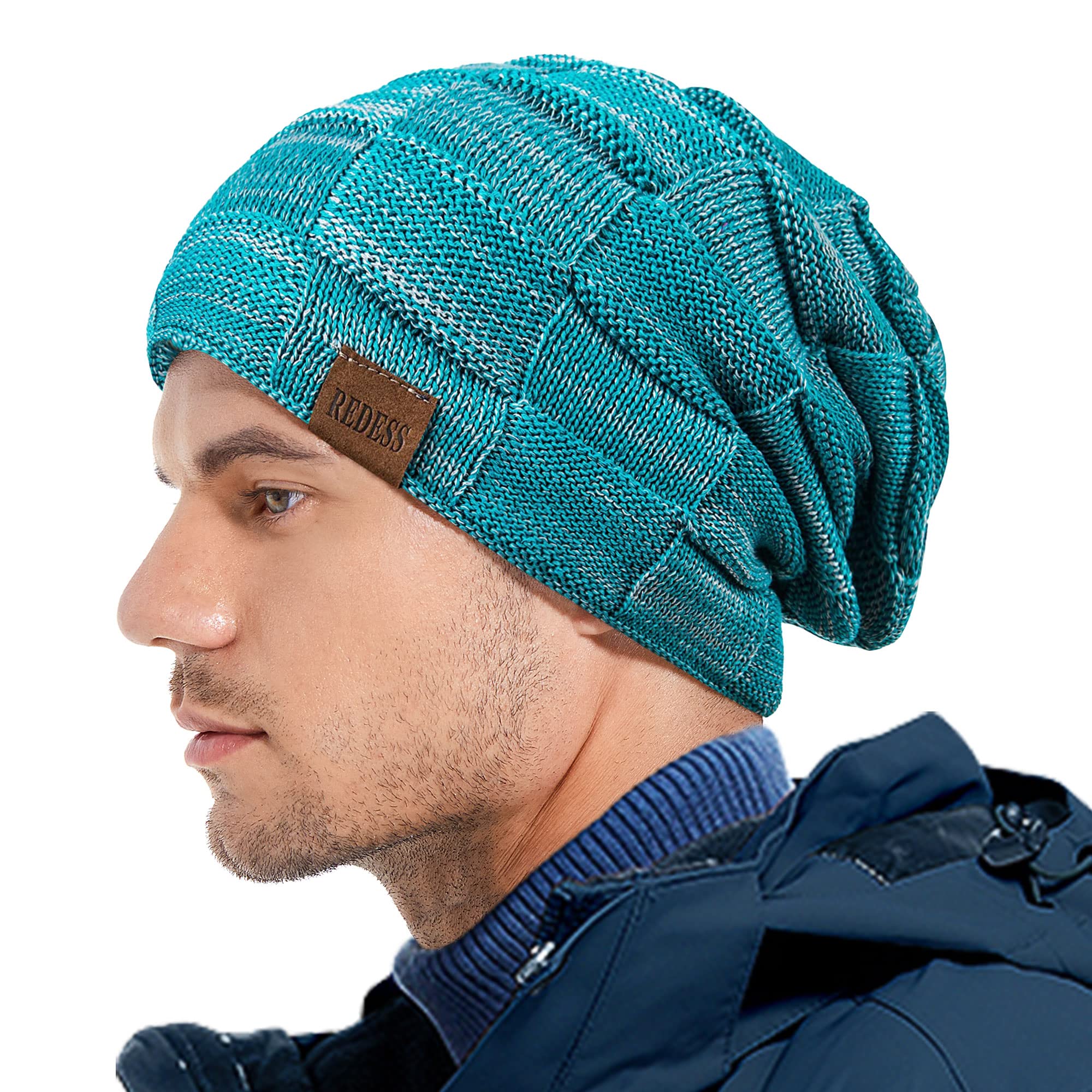 REDESS Cappello a Berretto per Uomini e Donne Cappelli Caldi Invernali in Maglia Slouchy Cappello a Cranio Spesso