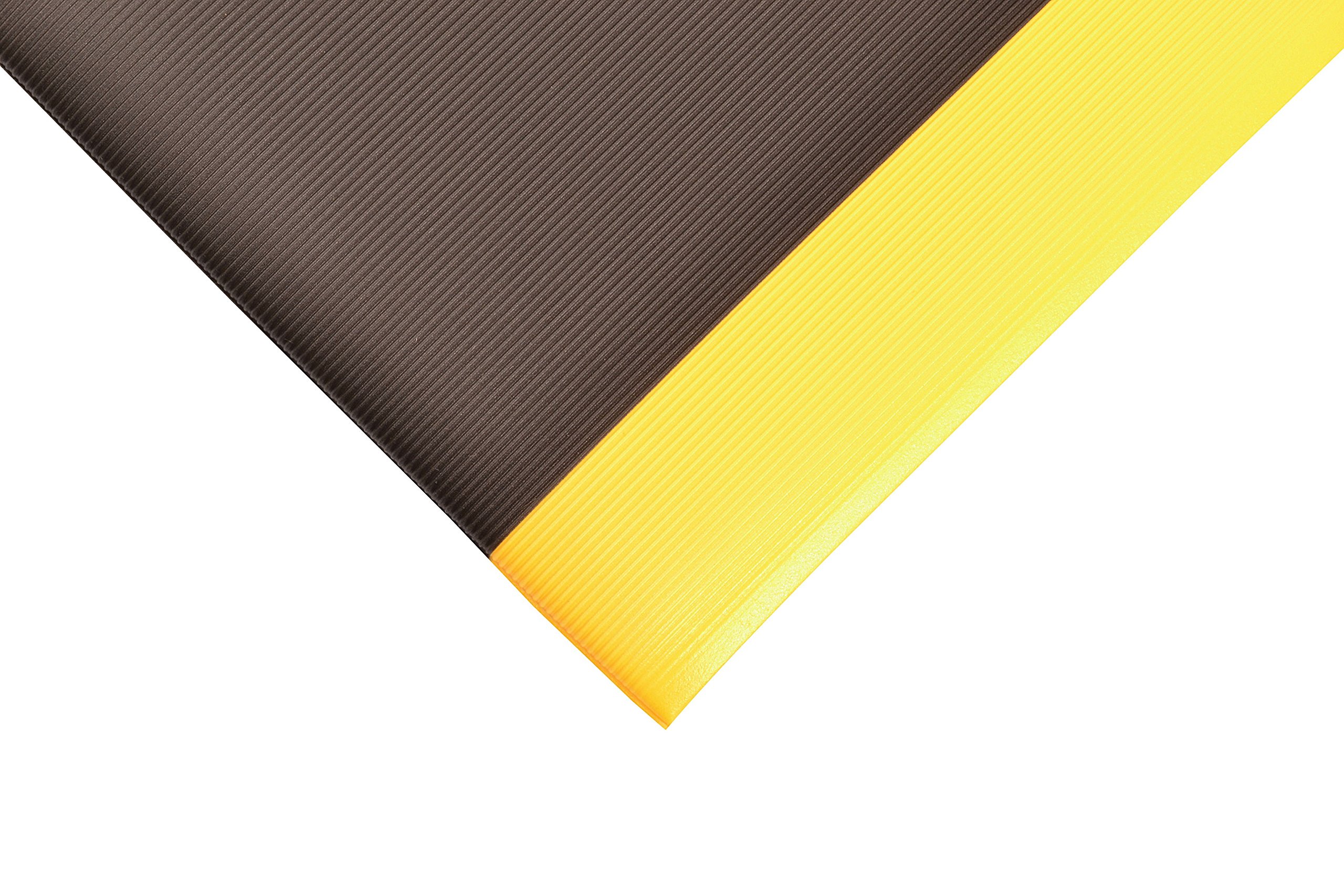 NoTrax 413 Blade Runner™ w/Dyna-Shield® Ribbed Anti-Fatigue Mat, 3' X 5' Black/Yellow