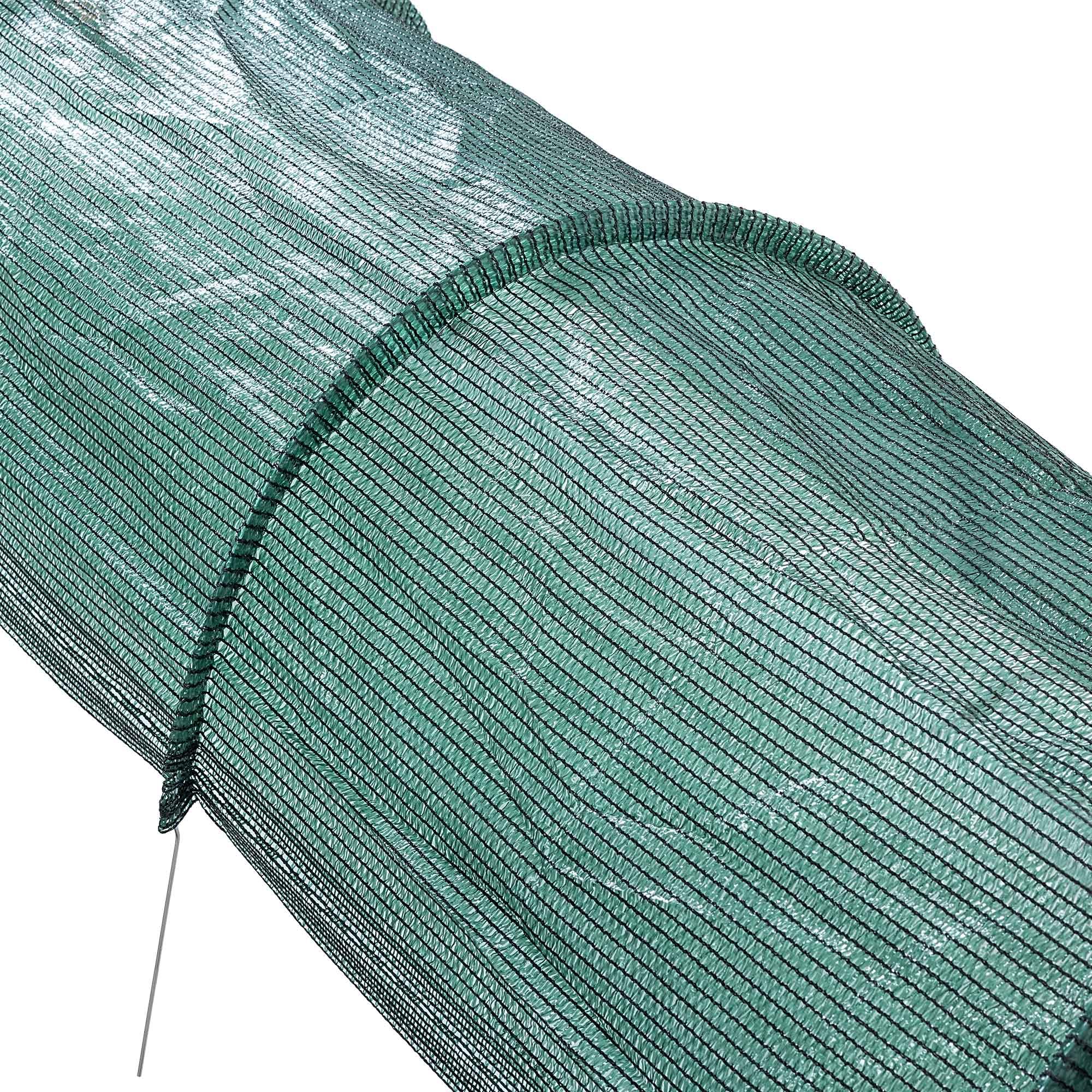 KADAX Tunel do roślin 3 m x 60 cm, tunel ogrodowy z siatki PCW o drobnych oczkach, tunel siatkowy ze stabilnymi łukami, ochrona roślin do podwyższonej grządki i grządki warzywnej, tunel foliowy