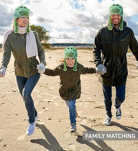 Miniatura 5 de Puzzled Sombrero de felpa de alce marrón, sombrero súper suave y cálido con orejeras, acogedor sombrero de invierno de forro polar para niños