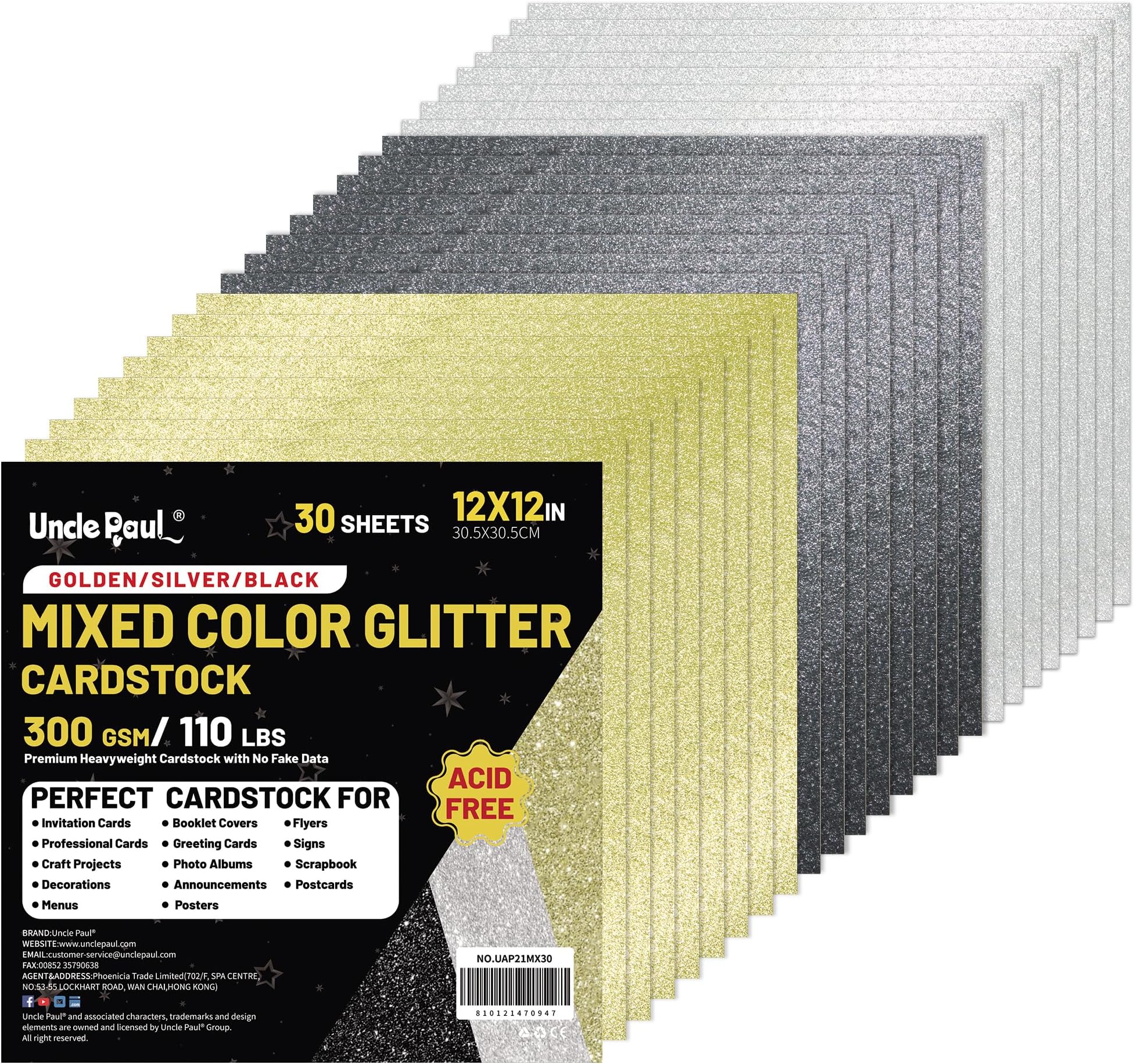 Glitter Paper 48 Sheets Glitter Cardstock Paper - 24 Colors, A5 Size, 250GSM Heavyweight, No-Shed Sparkle For Cricut, Cards, Scrapbooking 24 Colors A5 Sparkle Cardstock - View #6