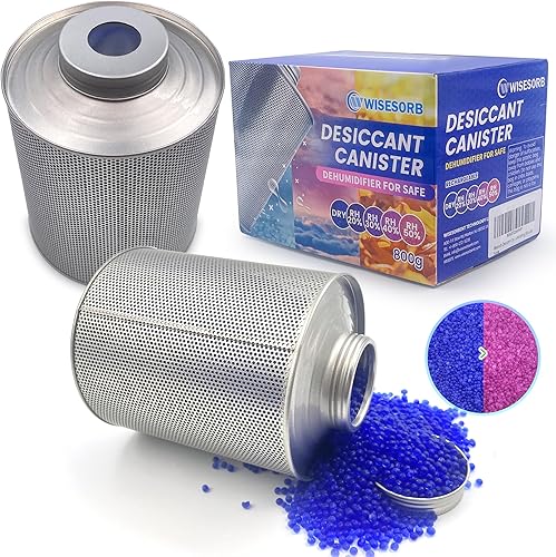 Deshumidificador seguro para pistola de 28.22 oz, 1 paquete de 1.77 libras, deshumidificador recargable de gel de sílice azul a rosa,