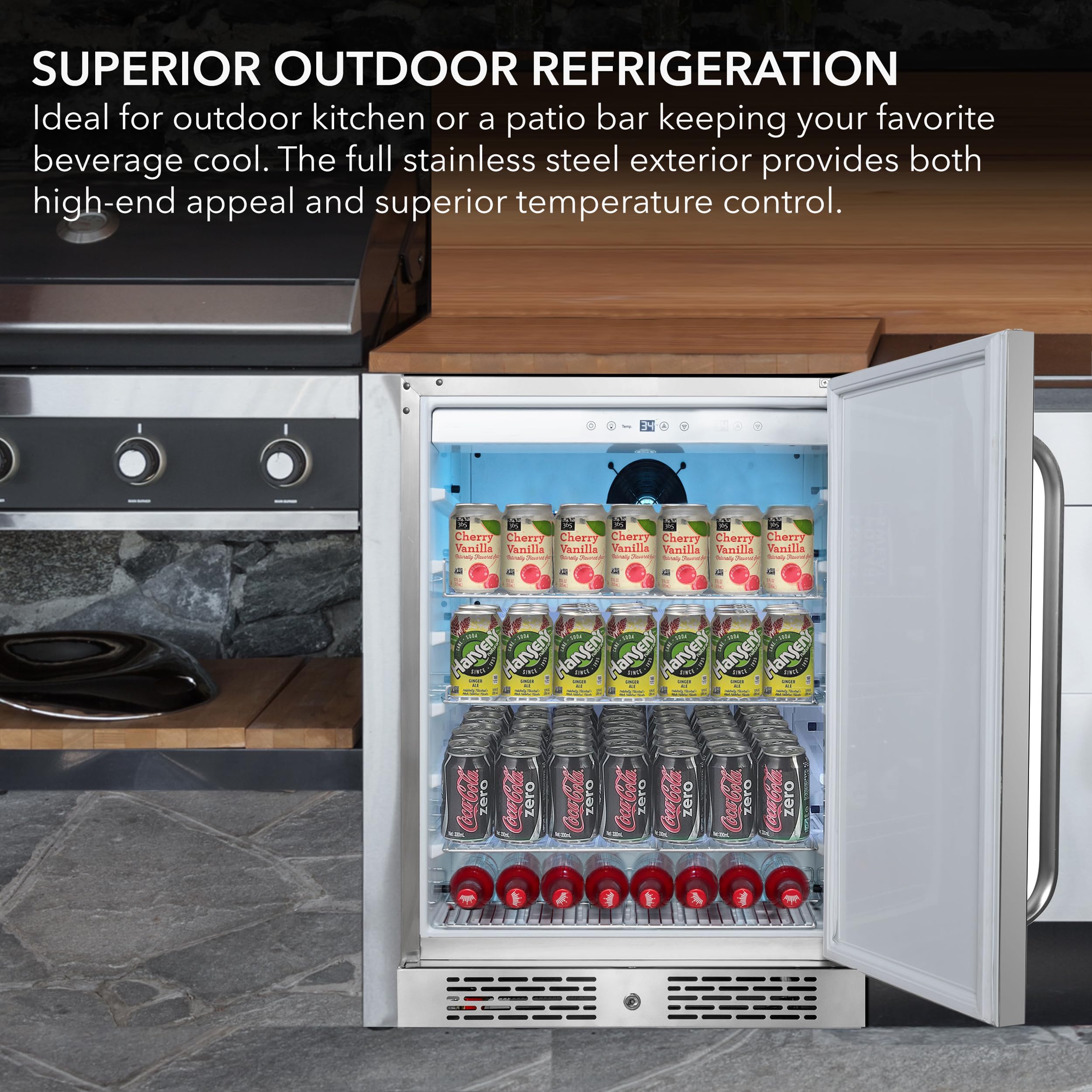 Whynter Energy Star 24″ Built-In Outdoor 5.3 Cu.Ft. Beverage Refrigerator Cooler on Fridge.com - View 6