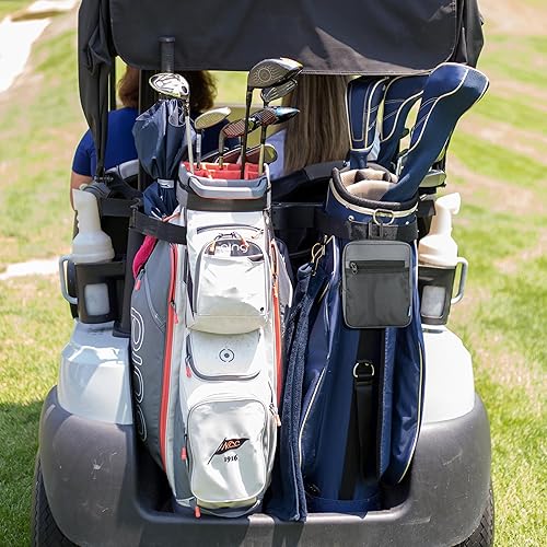 Miniatura 6 de Xxerciz Bolsa para pelotas de golf, múltiples bolsillos con clip, organizador de nailon duradero para teléfono extra, bolas, camisetas, lápices,