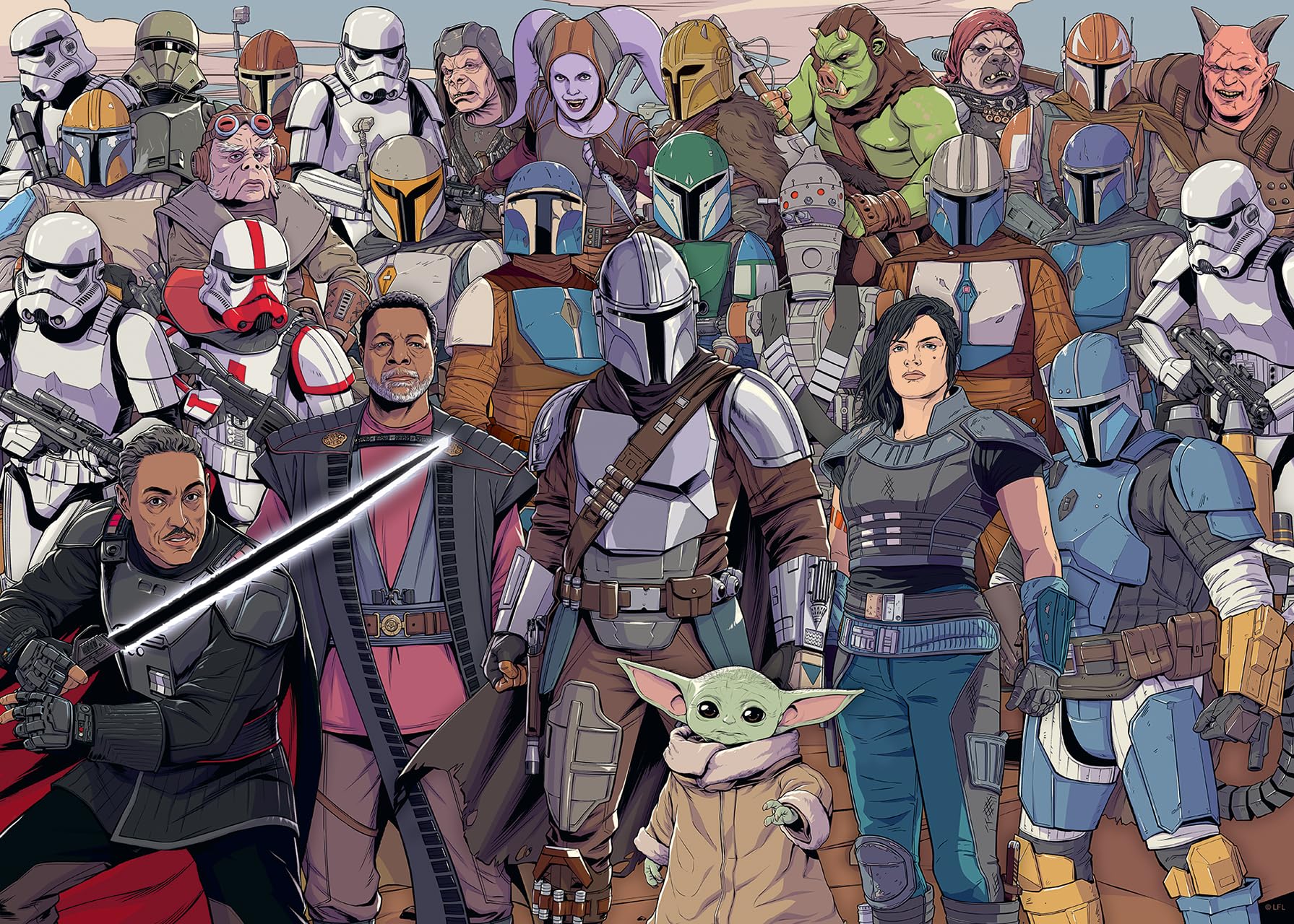 Ravensburger Star Wars The Mandalorian 1000 Piiece Jigsaw Puzzle for Adults and Kids Age 12 Years Up - Challenge Edition
