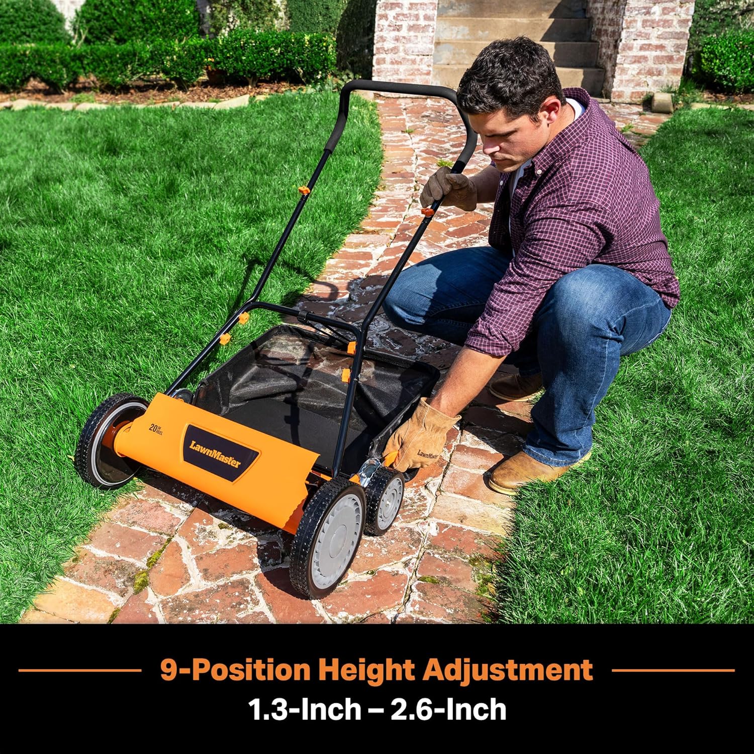 LawnMaster 20” 5-Blade Push Reel Mower – LMRM2001