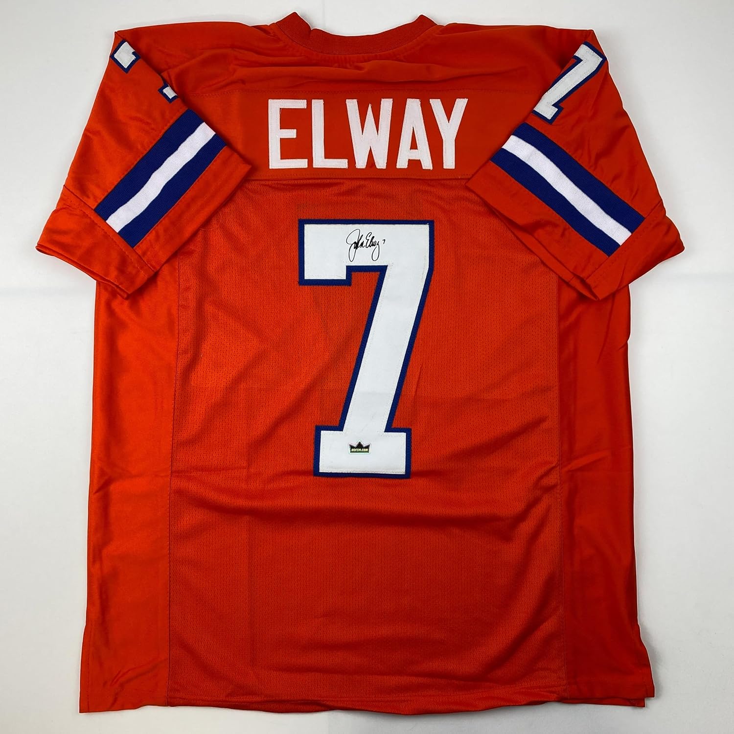 Facsimile Autographed John Elway Denver Orange Retro Reprint Laser Auto Football Jersey Size Men's XL