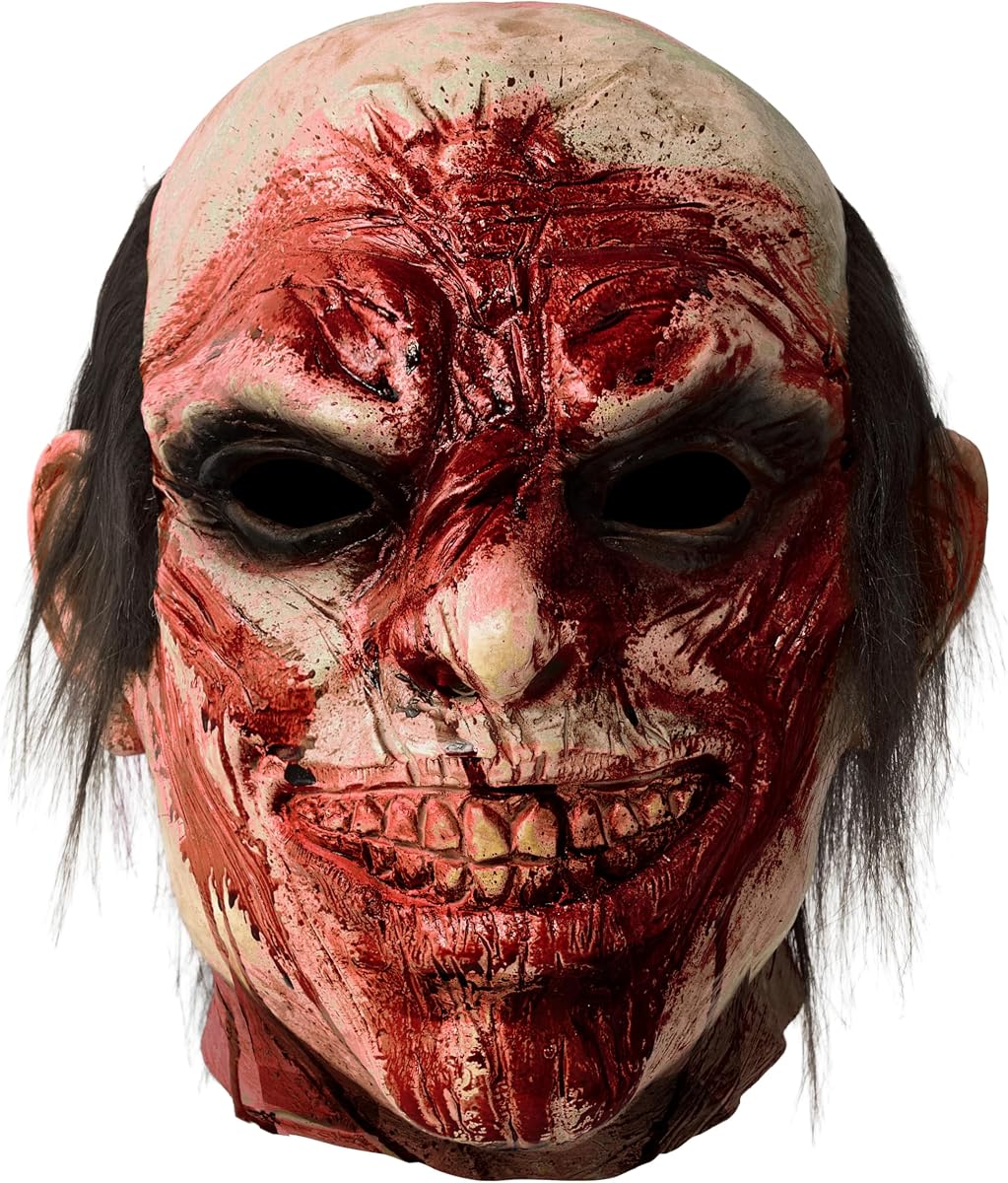 Spooktacular Creations Máscara de cabeza de zombi aterradora de Halloween