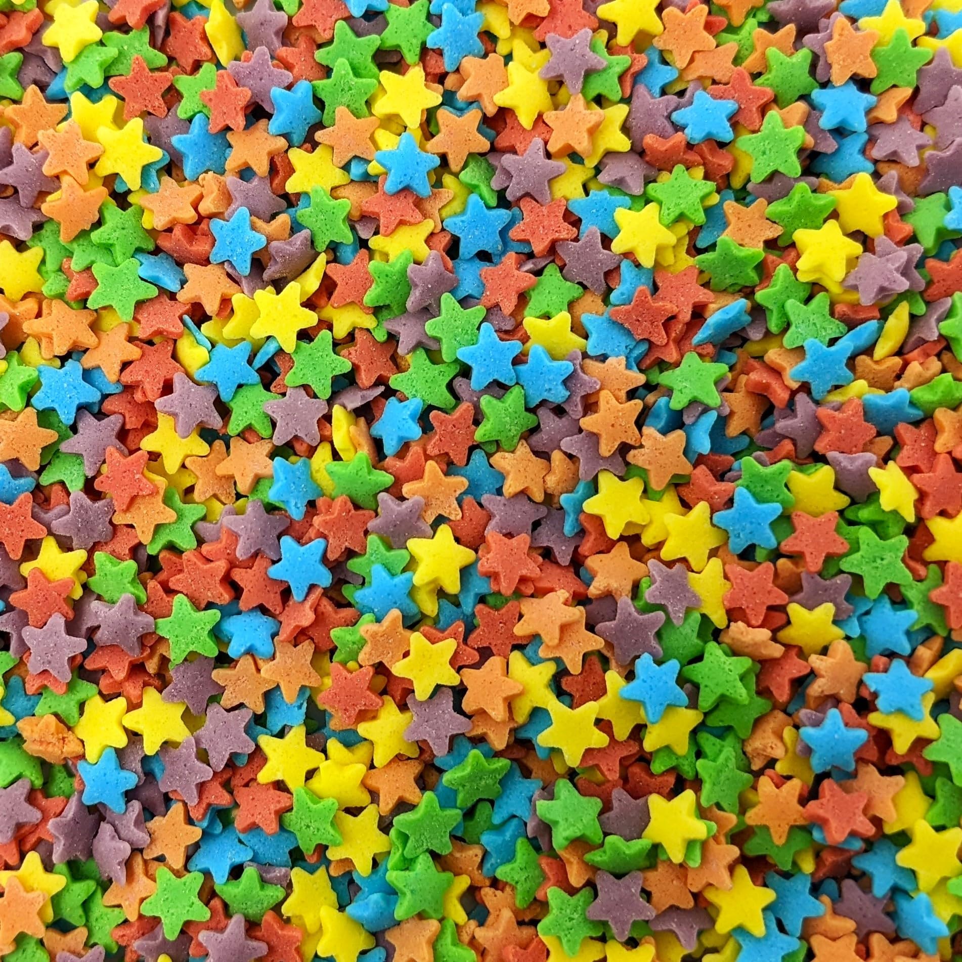Rainbow Stars Bright Sprinkles - 25g of Edible Mini Multi-Coloured Cake Sprinkles Sugar Stars Cupcake Toppers Decorations