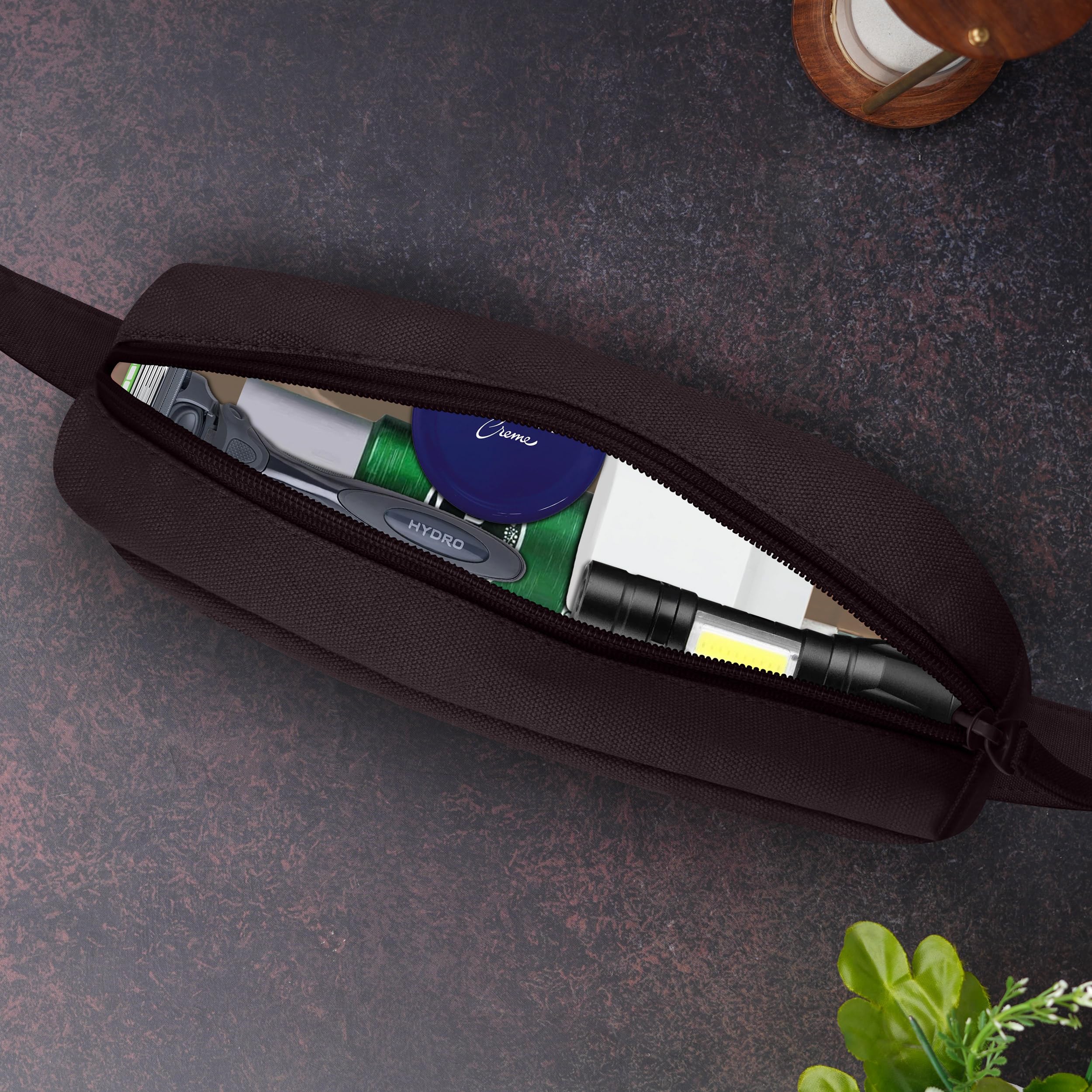 The Wallet Store Urban Trek Canvas Fanny Bag - Brown