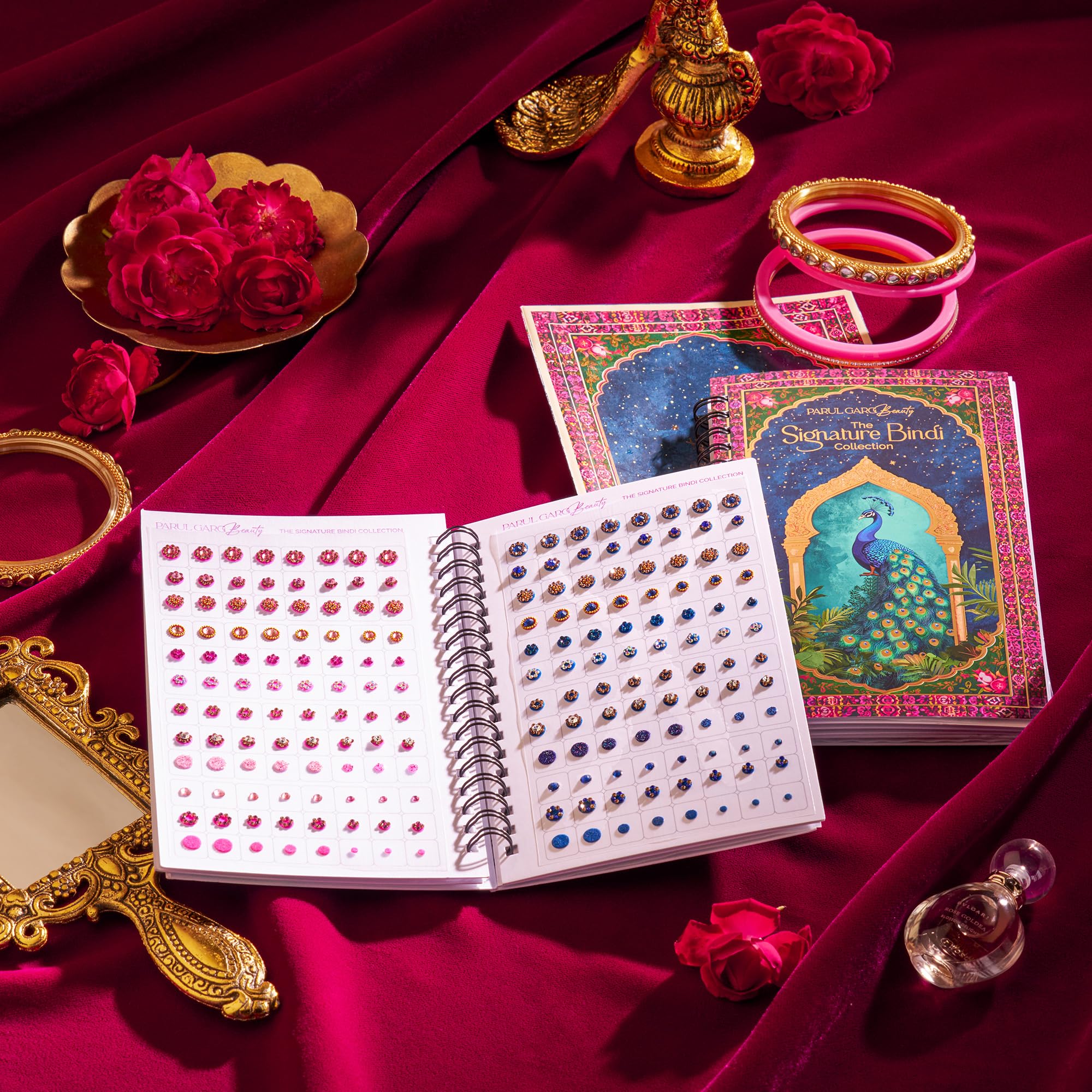 Parul Garg Beauty Signature Bindi Collection – 960 Multicolour Designer Bindis | Reusable Self-Adhesive Kumkum Bindis | Assorted Sizes 2mm–7mm | Bridal, Wedding, Festive Pack - Image 3 thumbnail