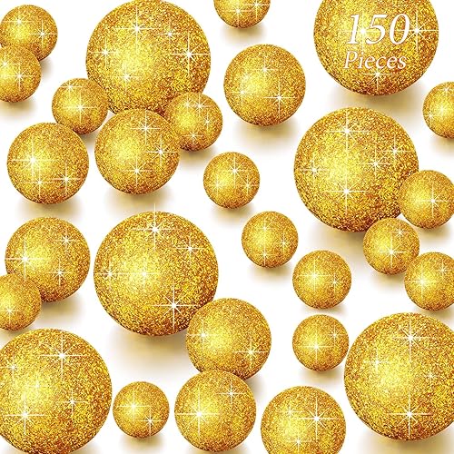 Miniatura 13 de 150 piezas de perlas falsas para relleno de jarrón, cuentas de maquillaje para jarrón sin agujero, cuentas brillantes de tamaños mixtos, redondas