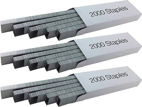 Miniatura 6 de Clipco Grapadora con 2000 grapas tamaño completo para escritorio, color negro (paquete de 6)