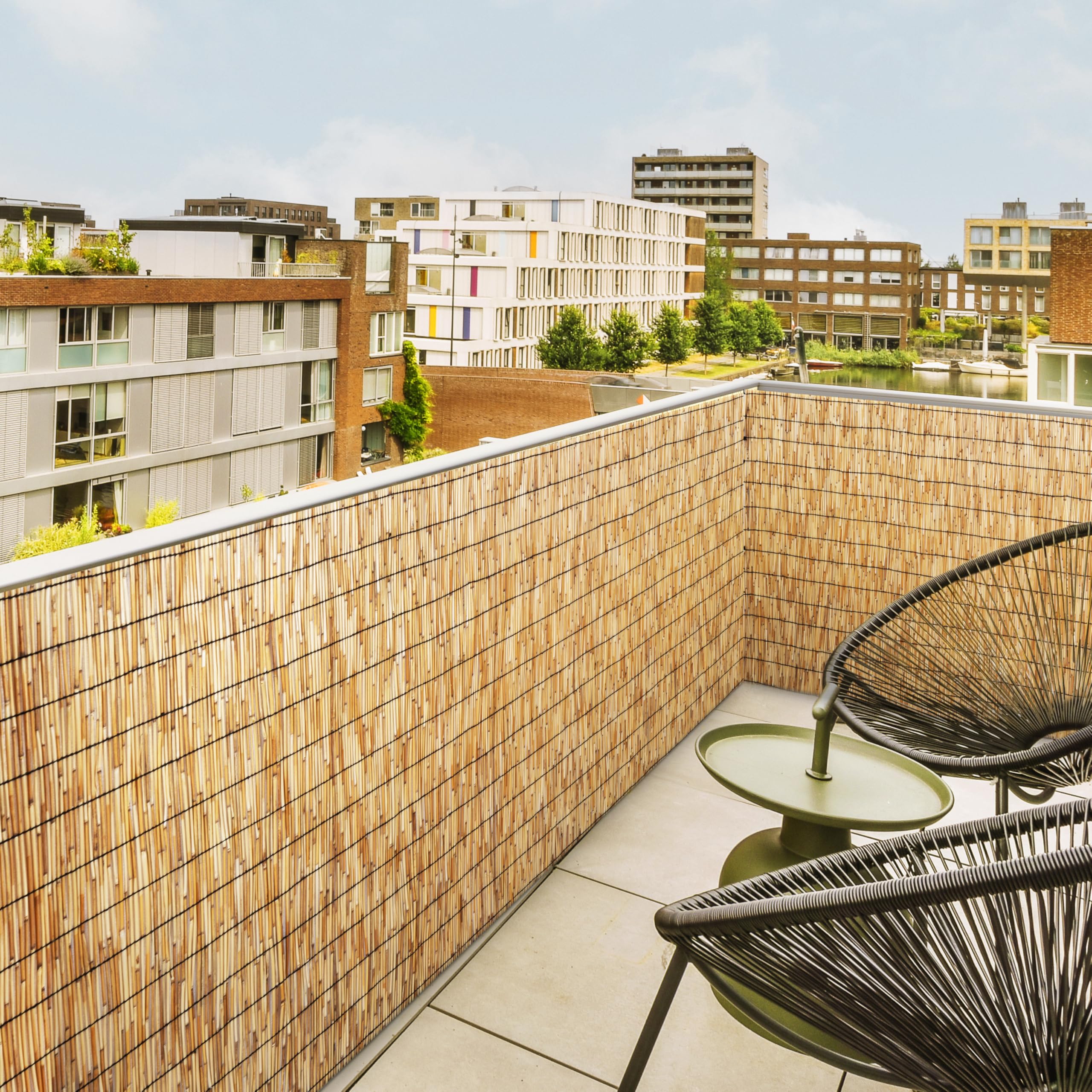 Ribelli Recinzione frangivista per giardino, protezione da sguardi indiscreti, 100 x 300 cm, resistente alle intemperie, per balcone, terrazza, giardino, protezione dal vento, protezione solare