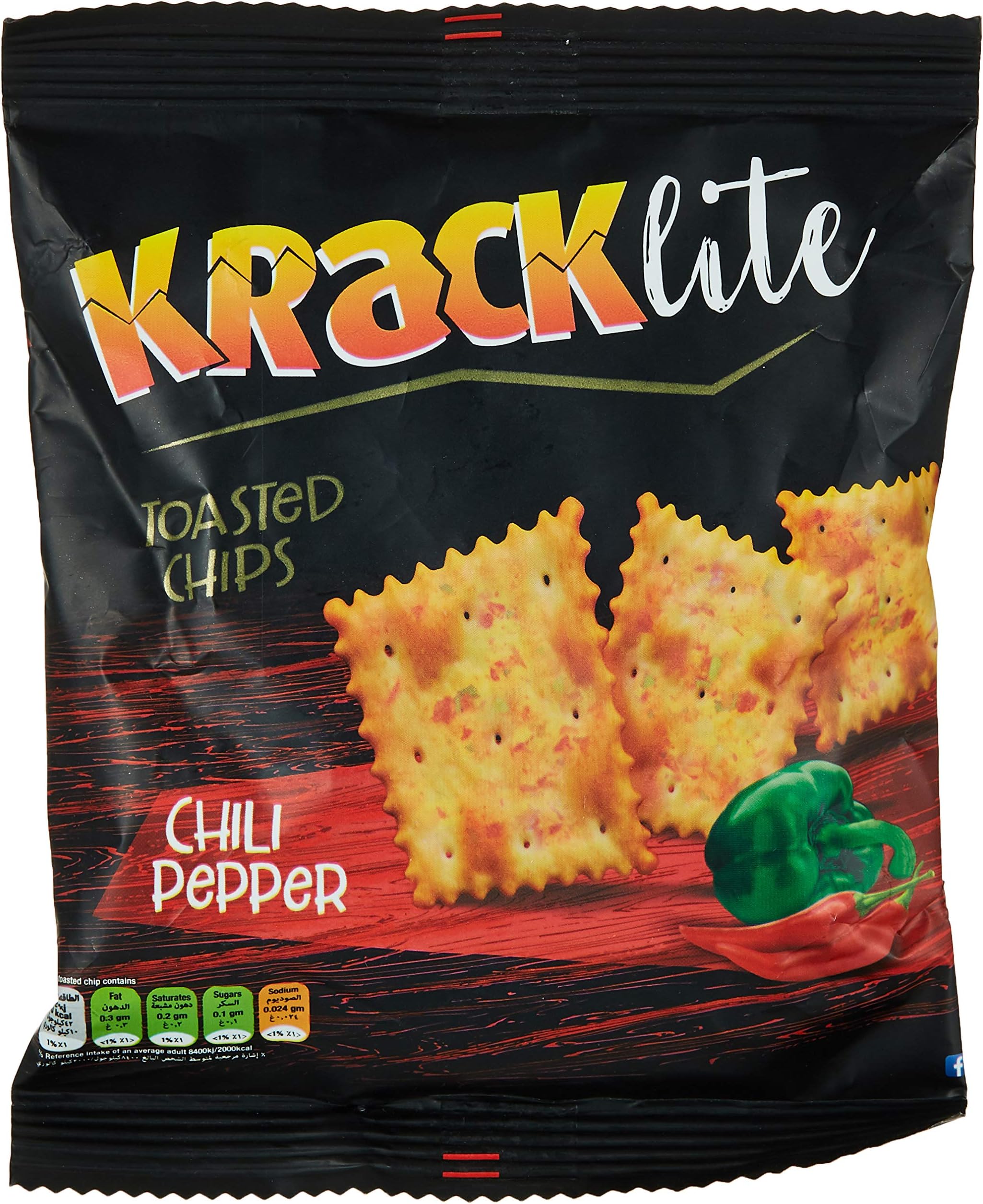 Nabil Kracklite, Toasted Chips, Crunchy Chili Pepper, 26g
