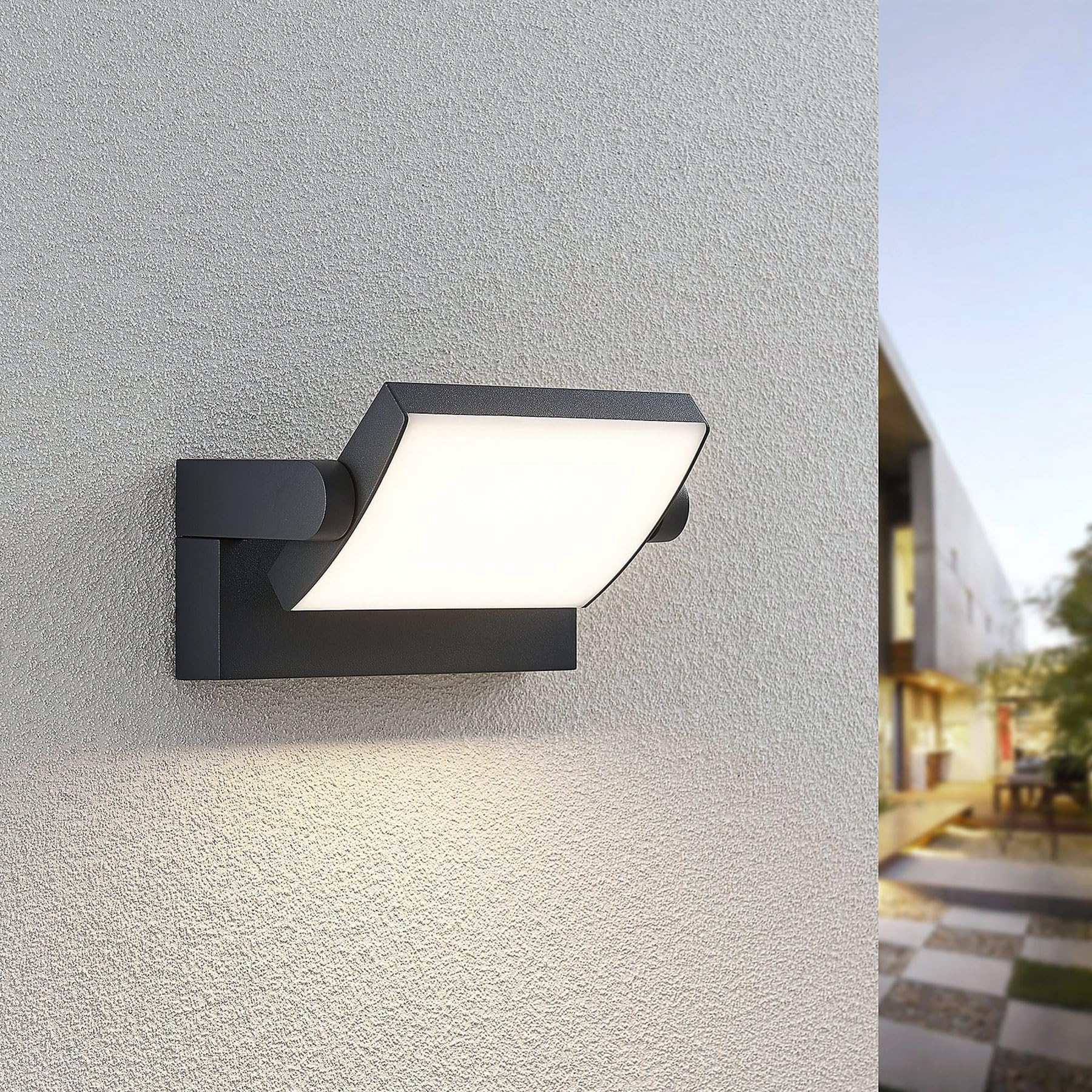 Lindby LED Wandleuchte aussen 340° schwenkbar, Wandlampe Außenleuchte IP54 Außenlampe Außenwandleuchte Gartenlampe Aussenwandlampe