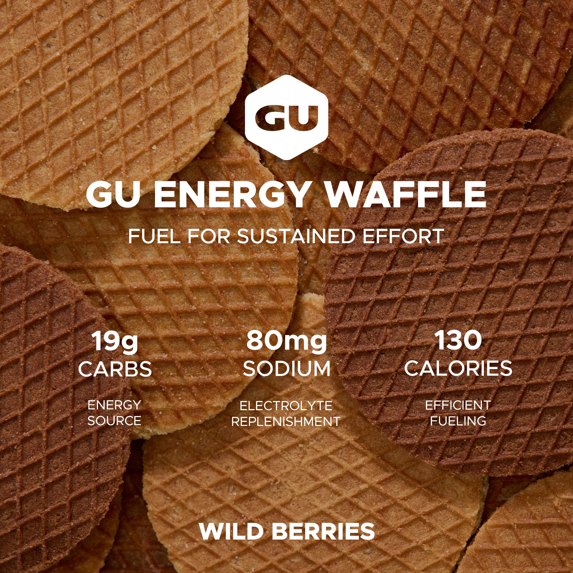 GU Energy Stroopwafel Wild Berry Sports Nutrition Waffle, Caffeine-Free, Gluten-Free, and Kosher dairy On-the-Go Energy for Any Workout, 16 Count — Amazon image 3