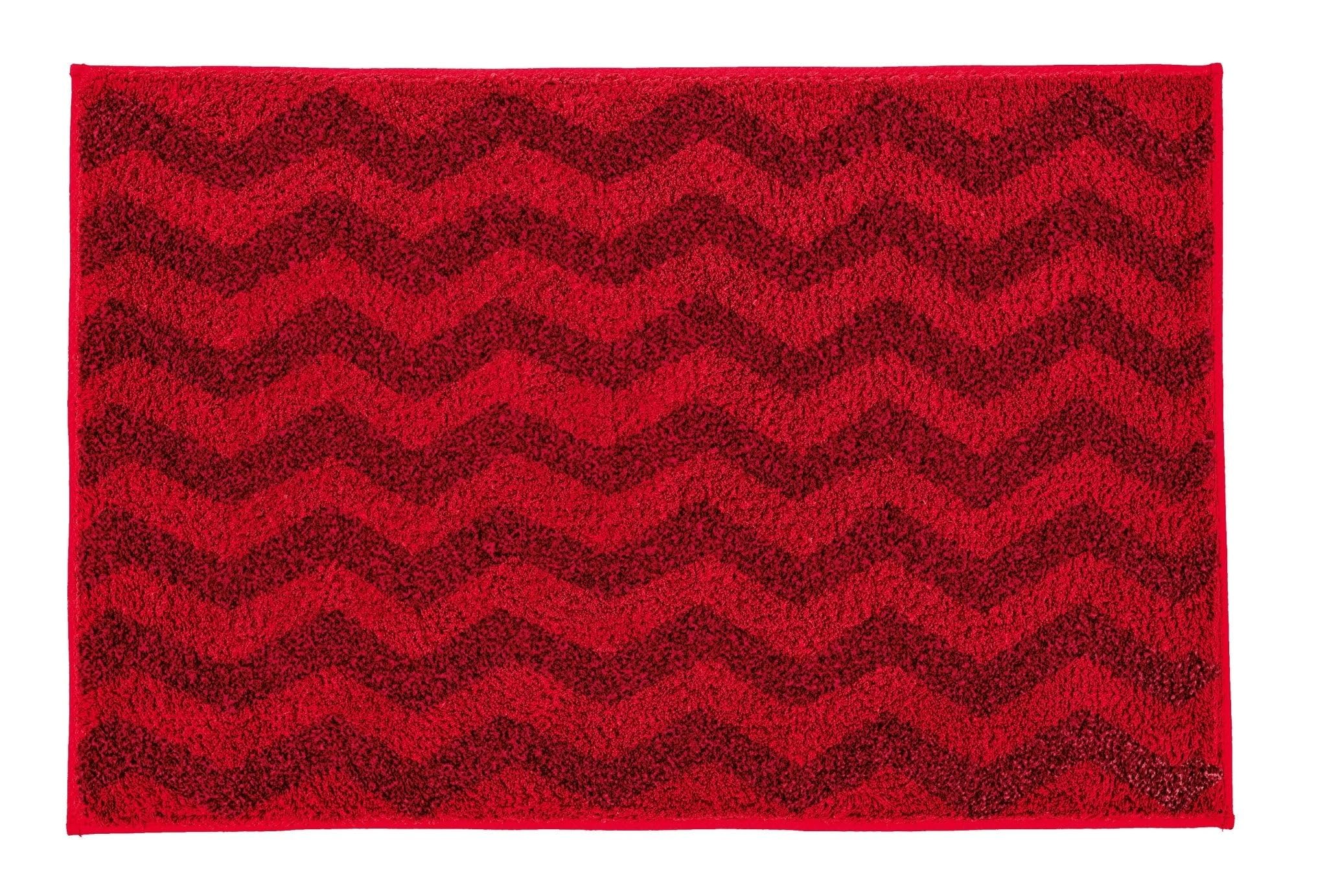 Kleine Wolke Badteppich Zack Rubin 60 x 90 cm