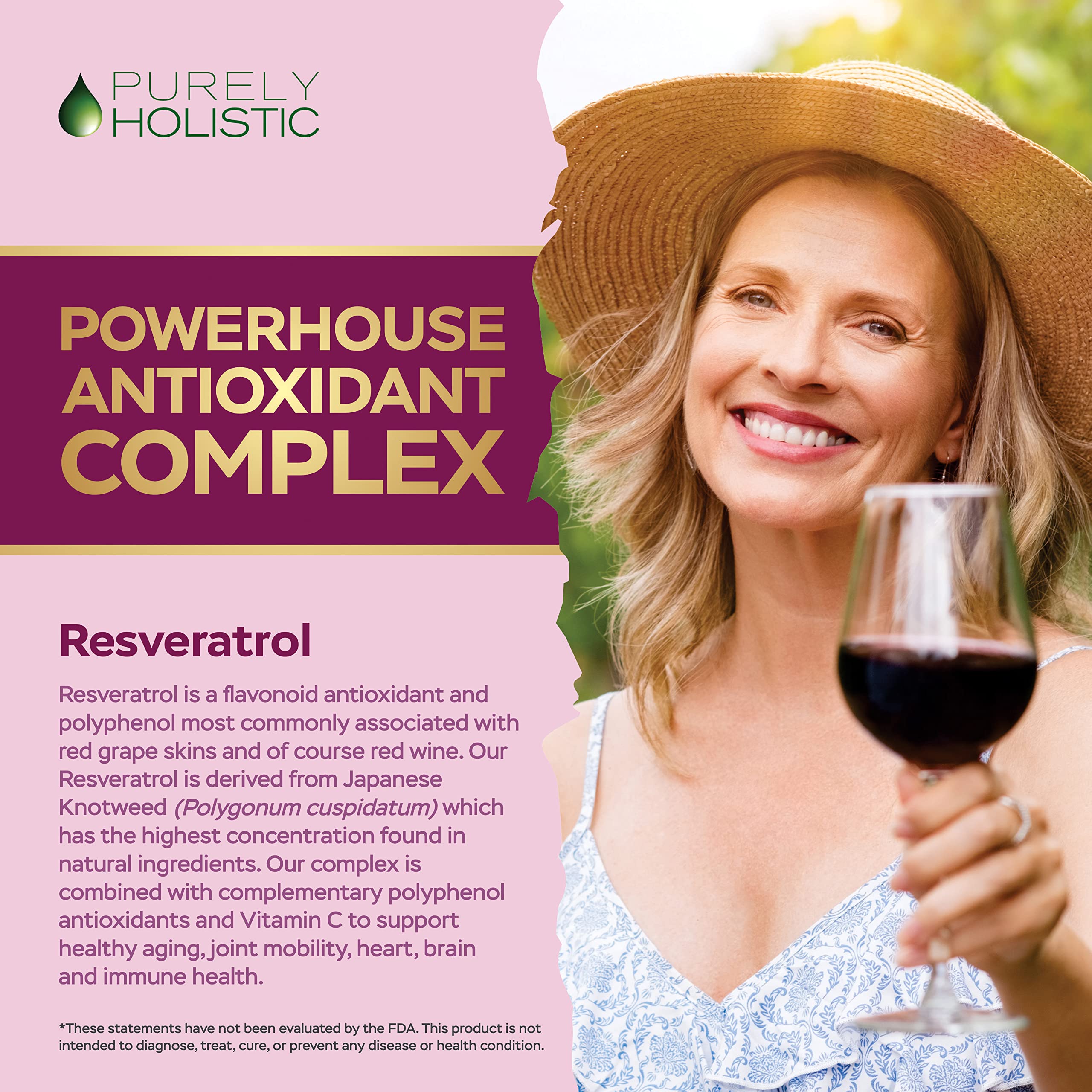 Resveratrol Supplement 1450mg, Extra Strength Trans Resveratrol Complex — Amazon image 3