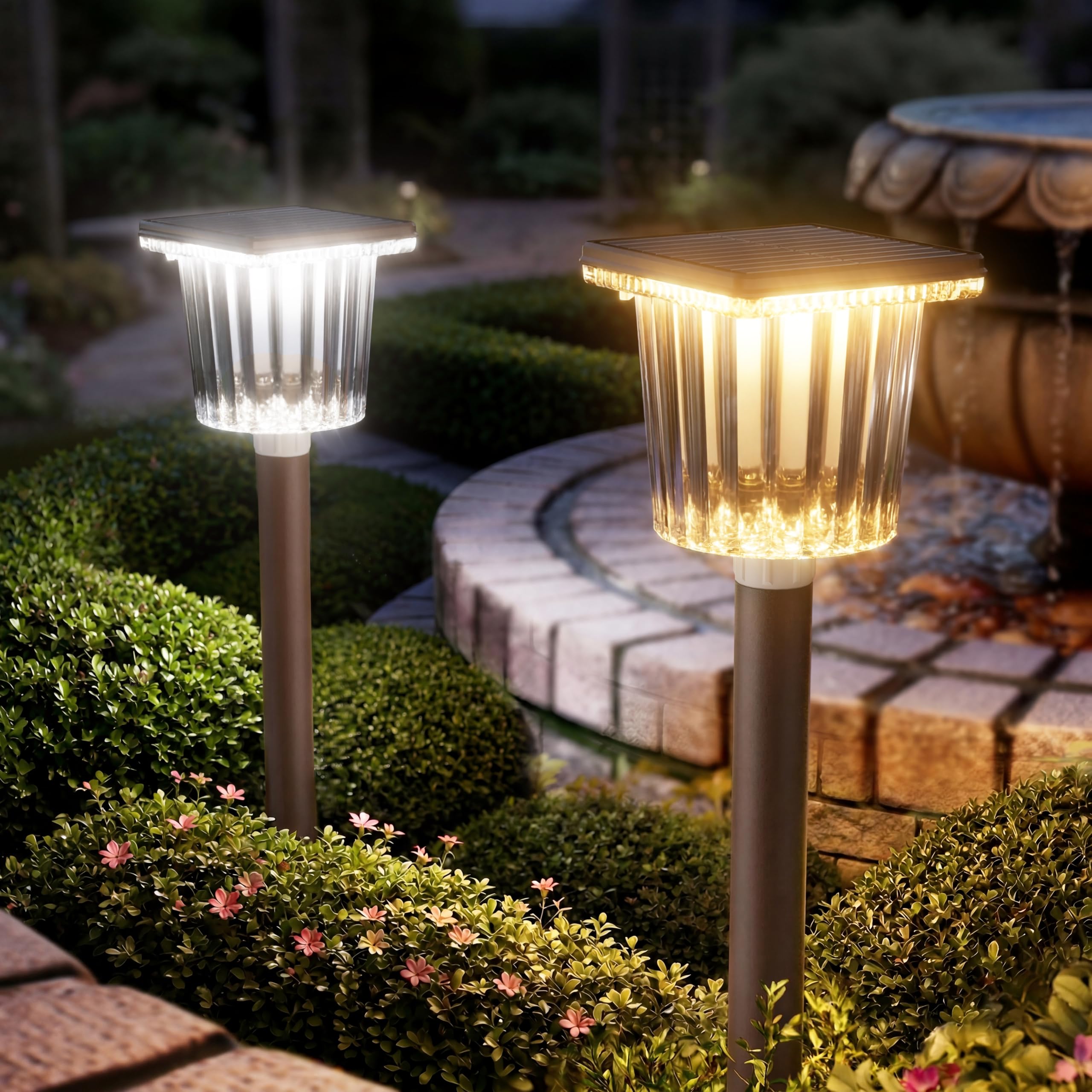 Photo 1 of ALFIOT Solar Path Lights, 8 Pack, Cool White, IP65