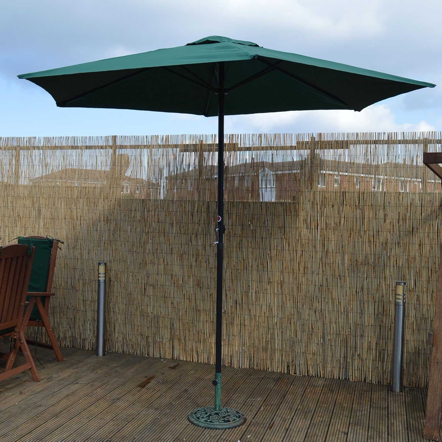 2.7m Wind Up Parasol With Aluminium Shaft Green