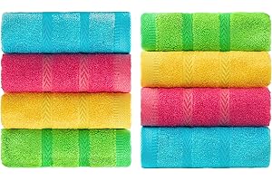 Brighten Kids' Baths with Our Soft and Absorbent Multicolor Fingertip Towels