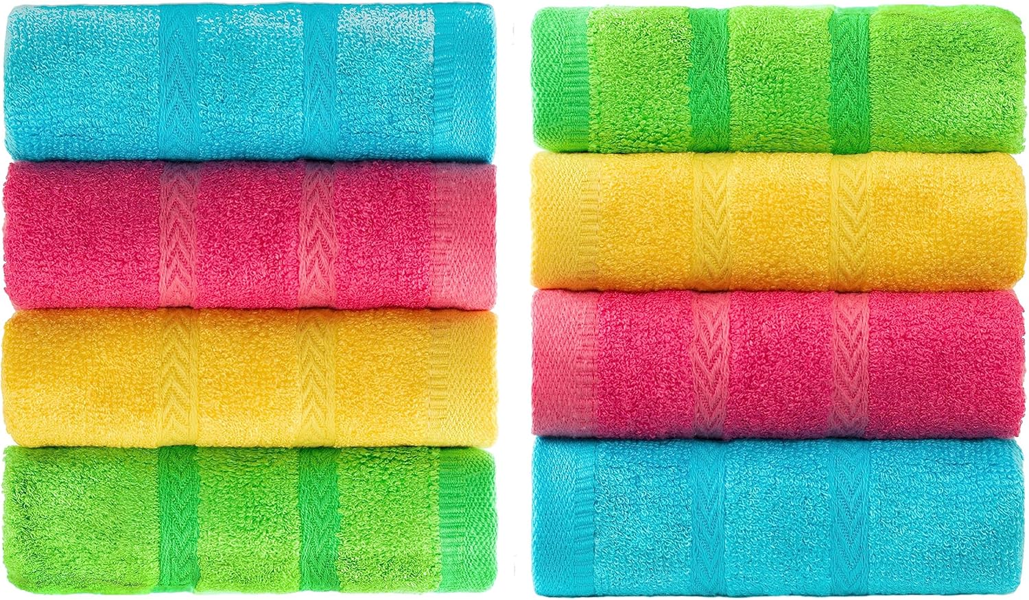 MEMRUI Multicolor Fingertip Towels for Bathroom Kids Face