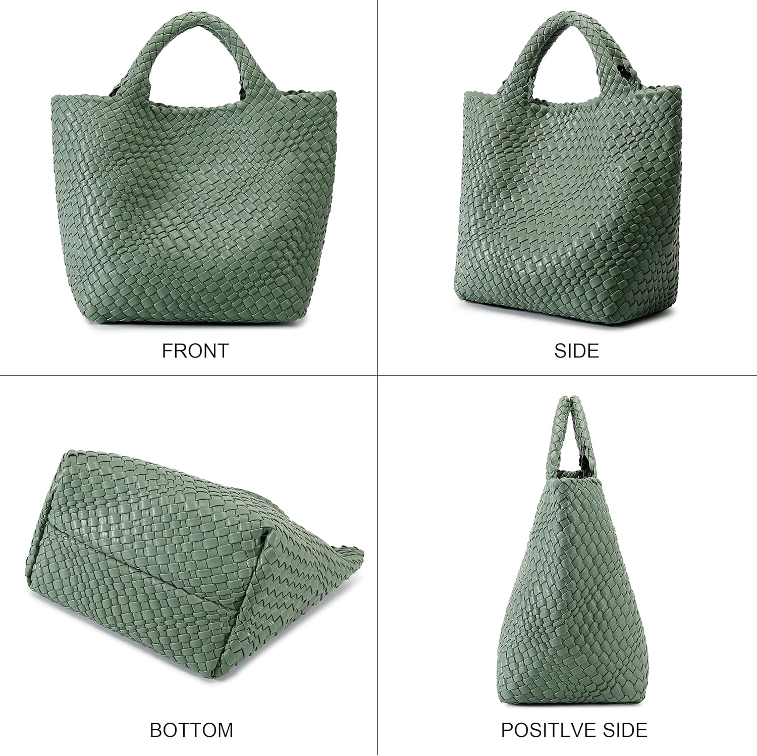 Vegan Leather Purses for Women, Handmade Purses and Handbags Summer Beach Travel Tote Shoulder Bag - Image 6