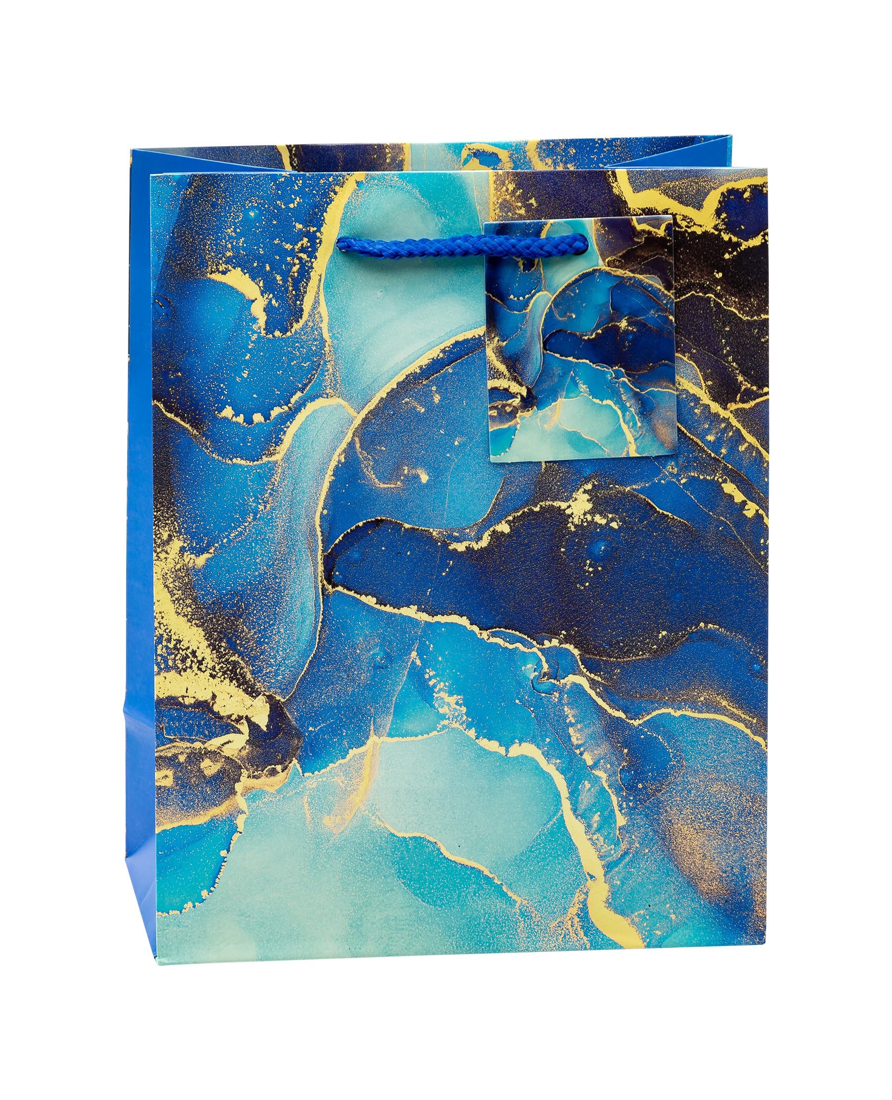 K3T 83016 Gift Bags Marble Pack of 12 Medium (H x W x D) 23 x 18 x 10 cm, Motif marble, 1 count (Pack of 12) - Image 2