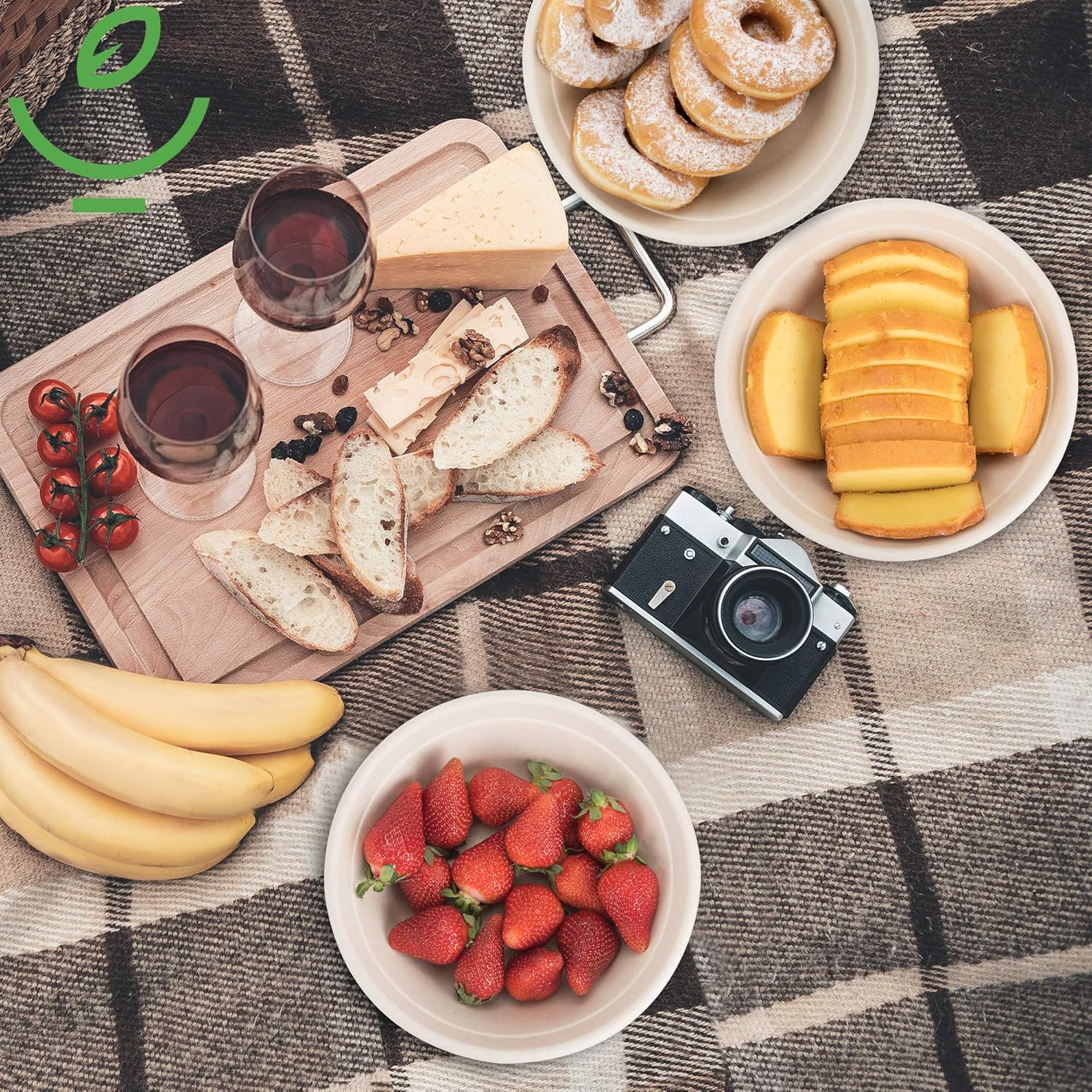 disposable paper bowls, 32 oz large bowl-100% compostable, biodegradable, green and Eco-friendly [50 Pack] natural colour bowls- convenient for daily use for salad, hot soup : Health & Household