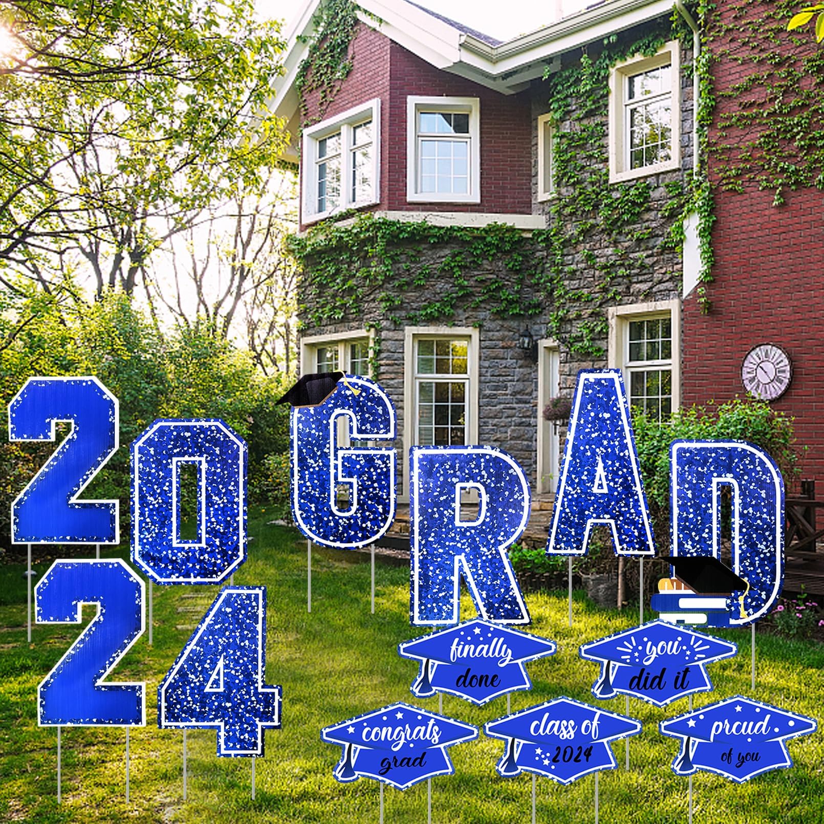 Memorywuu 7 Pcs Graduation Yard Signs Class of 2024