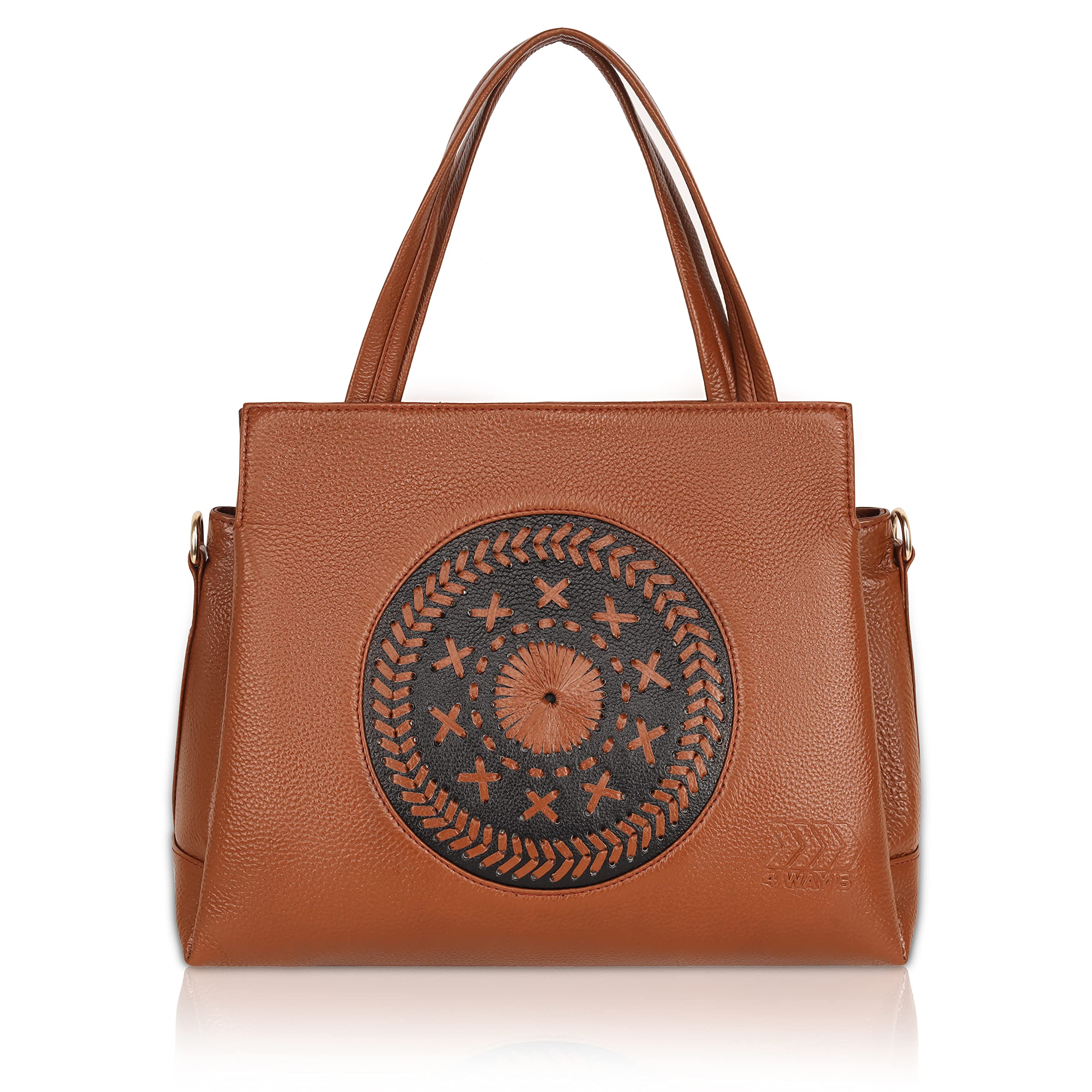 4ways Handbags Leather Accessories Handmade Texture Top Handle Stylish Hand & Shoulder Purses | Handbags for Women (B0B31W4ZNK) Amazon Price History, Amazon Price Tracker