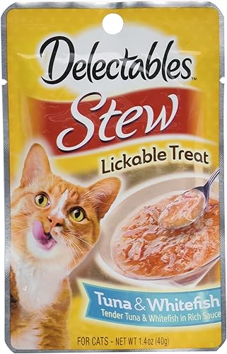 Miniatura 10 de Hartz Delectables - Golosina para lamer pollo y atún para gatos, 1.4 onzas, 12 unidades (paquete de 8)