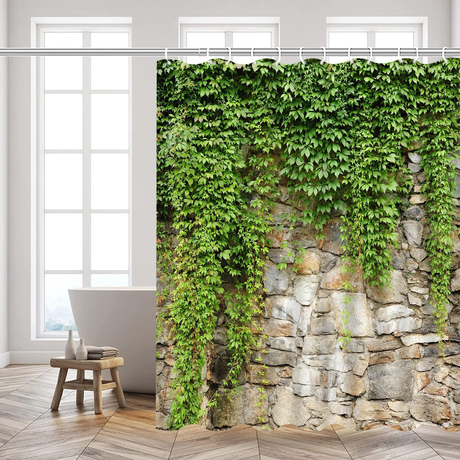 Leaf Shower Curtain, Green Leaves Shower Curtain, Pink Floral Shower  Curtains For Bathroom Sage Green Plant Bathroom Decor 72 X 72 Inches, image size:1600x1600