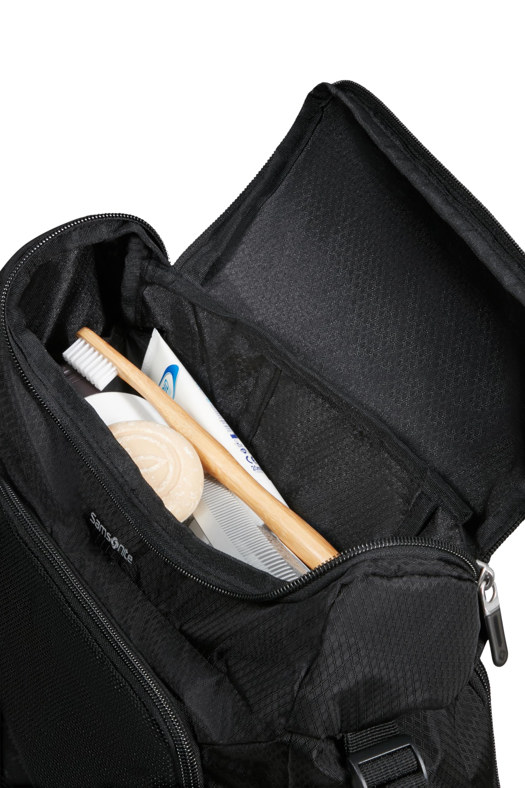 Samsonite TA Revolution - Organizer podróżny kostka do pakowania – Dwustronna kostka z haczykiem & uchwytem, Organizer na ubrania do walizki & plecaka, Czarny