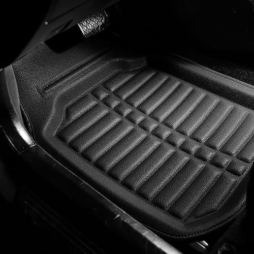 Miniatura 9 de FH Group Alfombrillas para automóvil, tapetes de piel sintética para platos profundos, tapetes para automóvil, ajuste universal, juego completo,