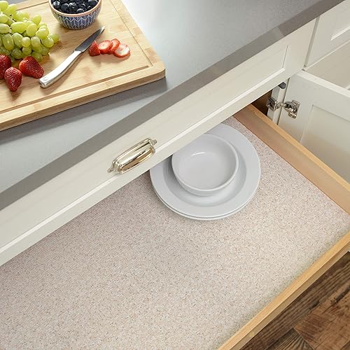 Miniatura 5 de Con-Tact Brand Grip Prints - Forro adhesivo duradero antideslizante para estantes y cajones, 18 x 8 pies, arena de granito