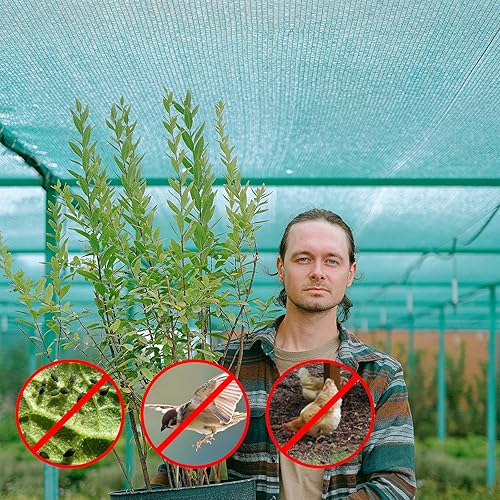 Miniatura 7 de Red de malla de jardín de 10 x 65 pies, protección de malla ultra fina, cubierta de hilera de invernadero, red de barrera para verduras, frutas,