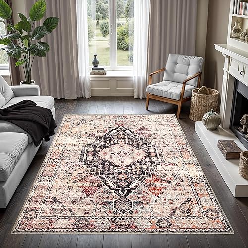 GLN Rugs - Alfombra lavable a máquina para sala de estar, dormitorio, cuarto de baño, cocina, impresión persa vintage decoración del hogar, GLN Rugs - Alfombra lavable a máquina para sala de estar, dormitorio, cuarto de baño, cocina, impresión persa vintage decoración del hogar,