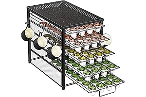 K Cup Pods Holder - 5-Tier Coffee Pod Storage Organizer