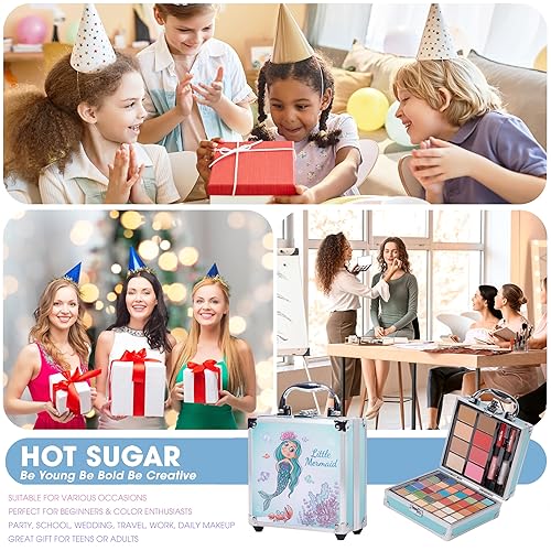 Miniatura 6 de Hot Sugar Kit de maquillaje para niñas de 4 a 6 años, 7 a 8 años, 10 a 12 años, kit de maquillaje para niñas de 13 a 15 años, incluye sombra de