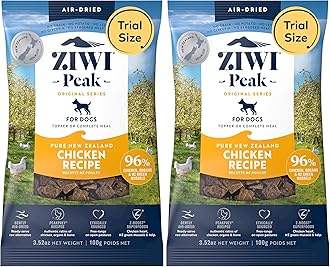 ZIWI Peak Air-Dried Dog Food – Chicken - All Natural, High Protein, Grain Free, Limited Ingredient w/Superfoods (3.5oz) (Pack of 2)