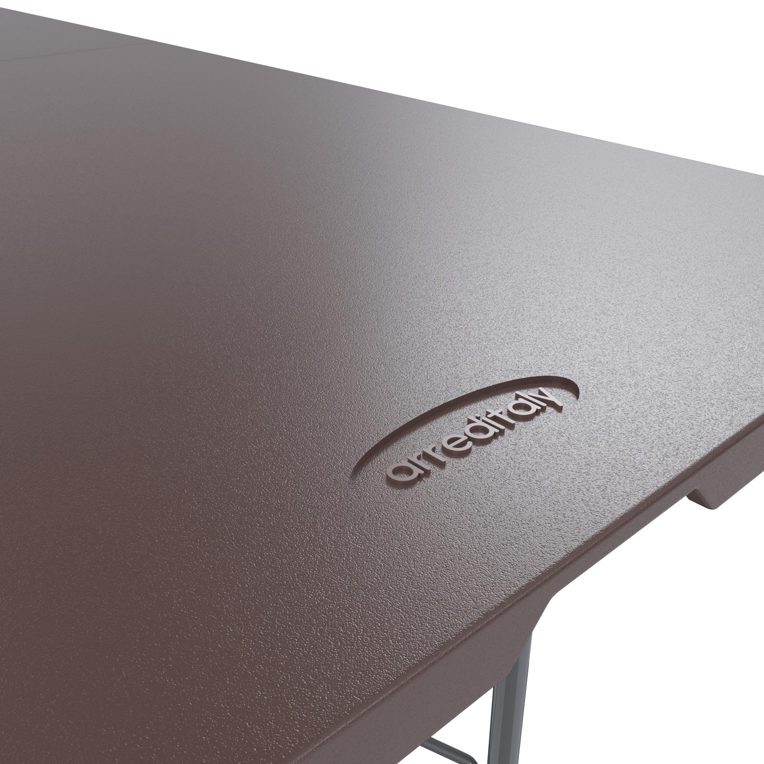 Tavolo Birreria Pieghevole in Resina Dura Soluzione Pratica per Terrazzo Campeggio Giardino Set Facile Trasporto Con Maniglia Adatto a Fiere Sagre Rettangolare Dimensioni 180 x 74 x 74 Cm Marrone