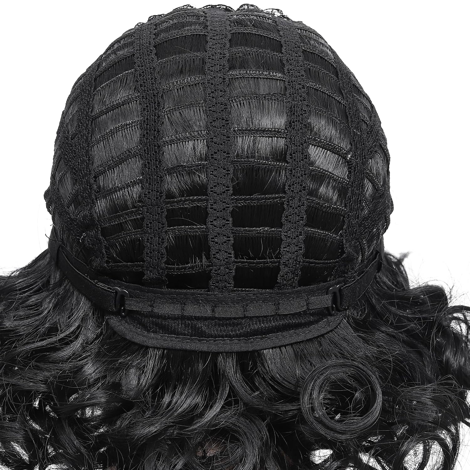 Miyamarch Black Short Curly Wig for Women Wavy Curly Hair Wig Funny Wig For Adults Women Halloween Party Cosplay Events or Daily wear (Black)