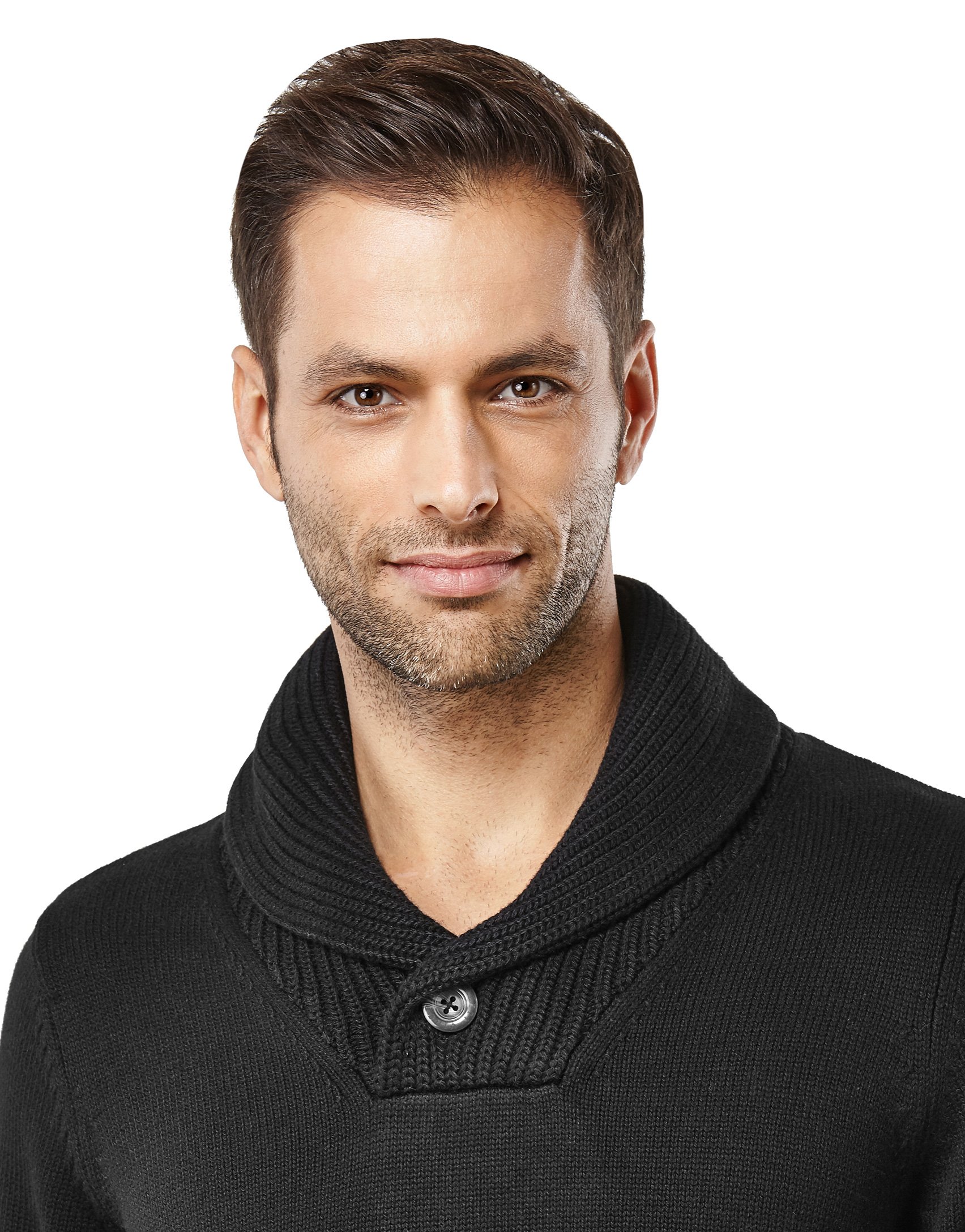 Vincenzo Boretti Jersey de Invierno para Hombre, en Punto Grueso con Cuello cáliz