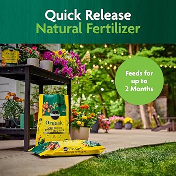 Miracle-Gro Organic Outdoor Potting Mix, 16 qt. (2-Pack)