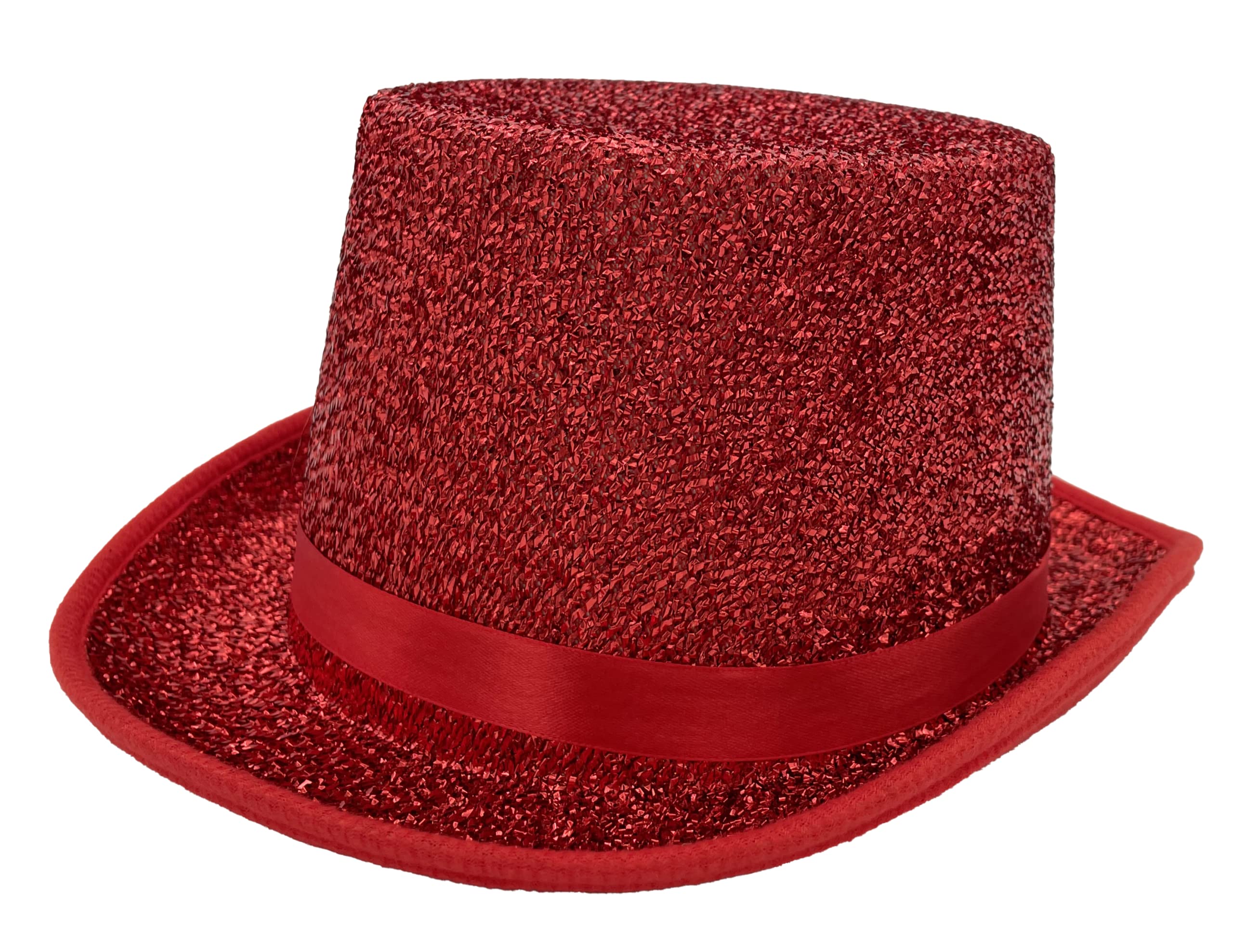 Sombrero de Copa para Adultos, Sombreros Brillos para Disfraz de Carnaval Fiesta Halloween, Talla única