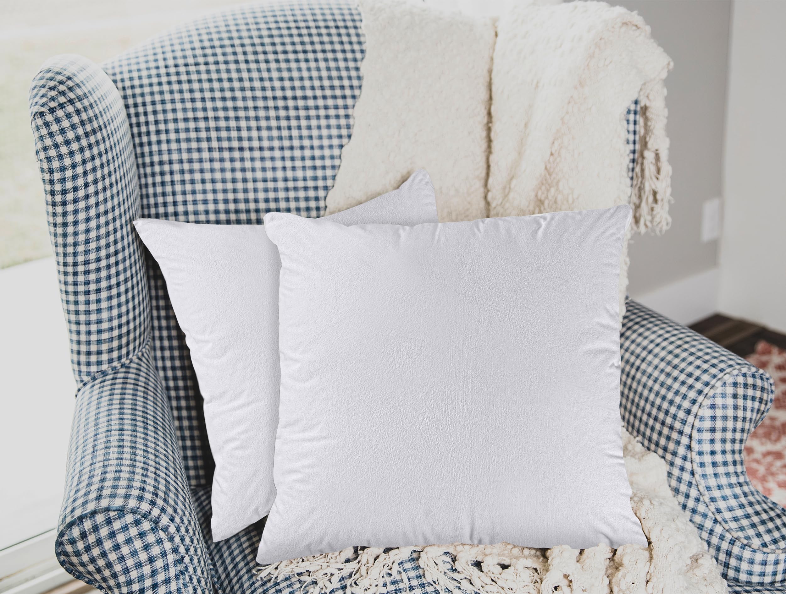 Nunubee Copricuscino Quadrato In Cotone Shabby Chic - 60x60 Cm Per Divano, Letto E Decorazione